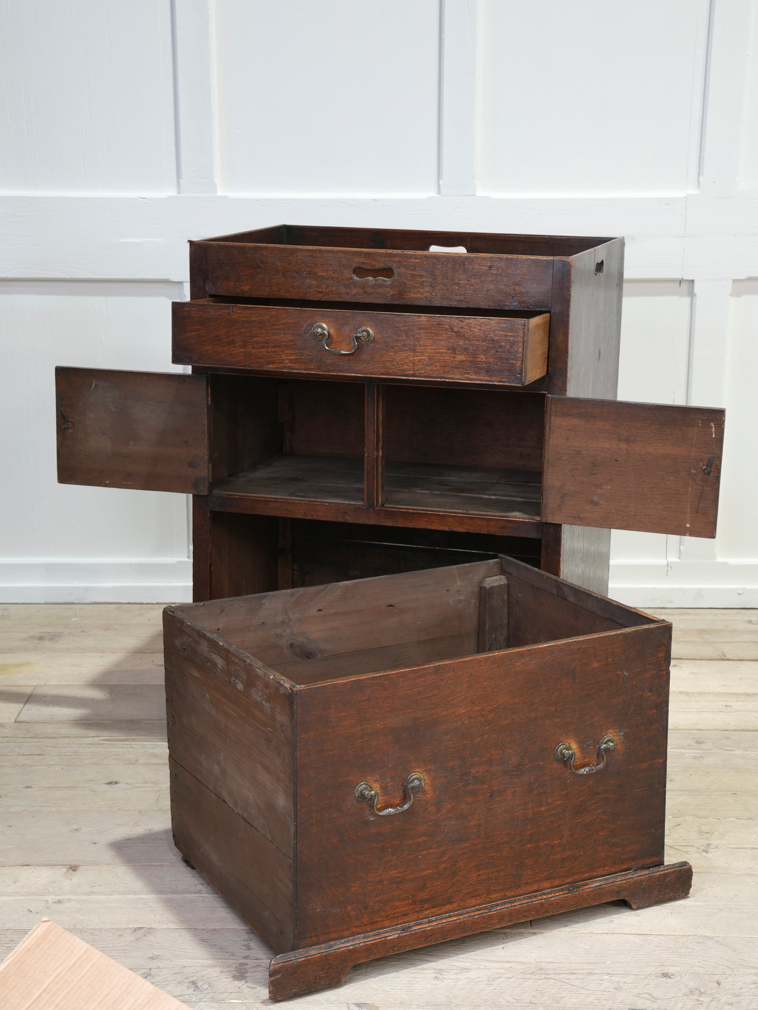 A George III Bedside Commode Cabinet