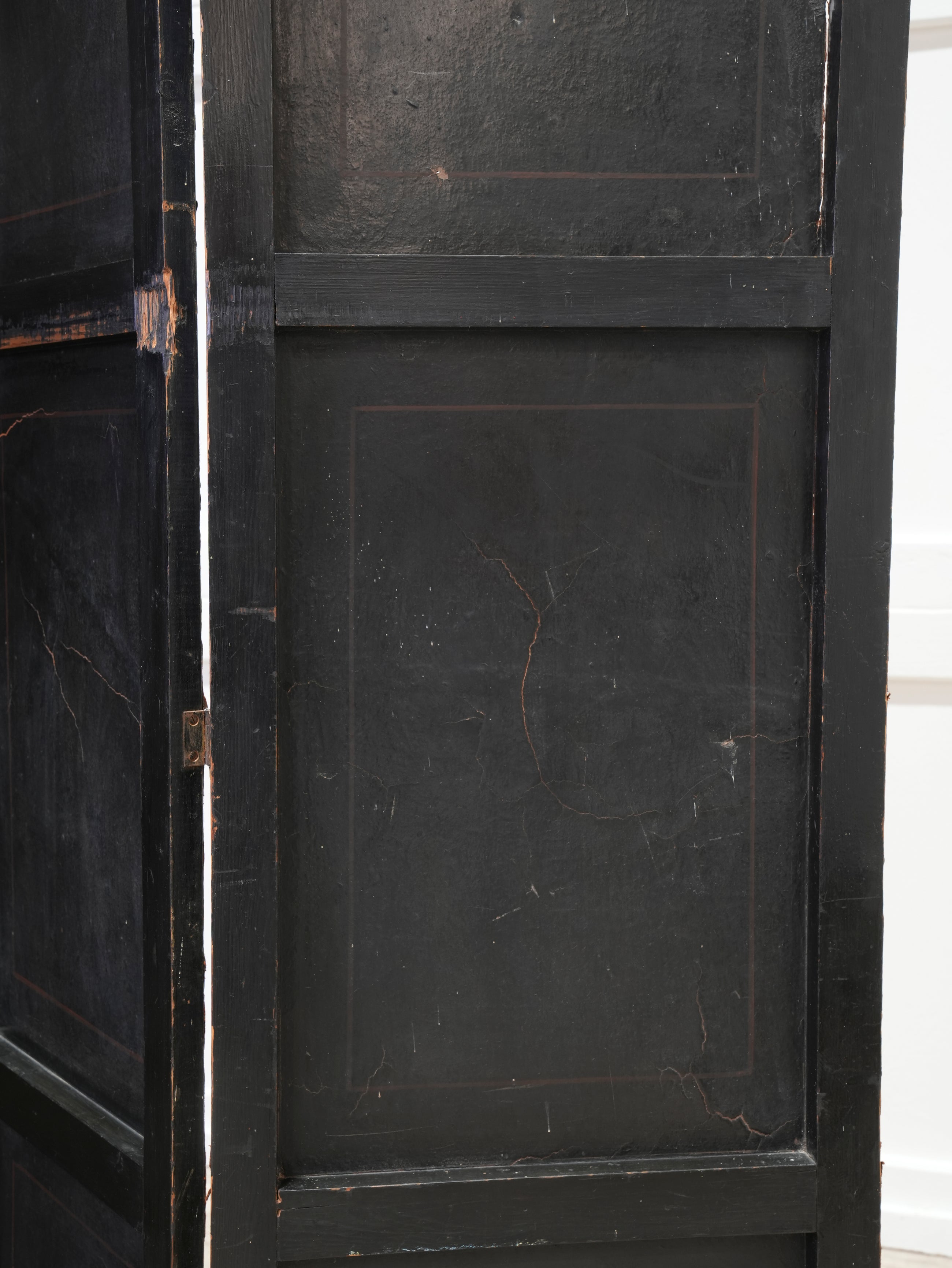 A 19th Century Leather Chinoiserie Room Screen