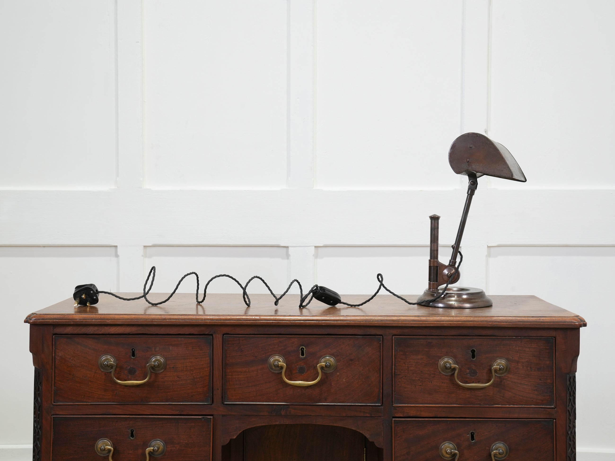 A 1930's Brass Bankers Lamp