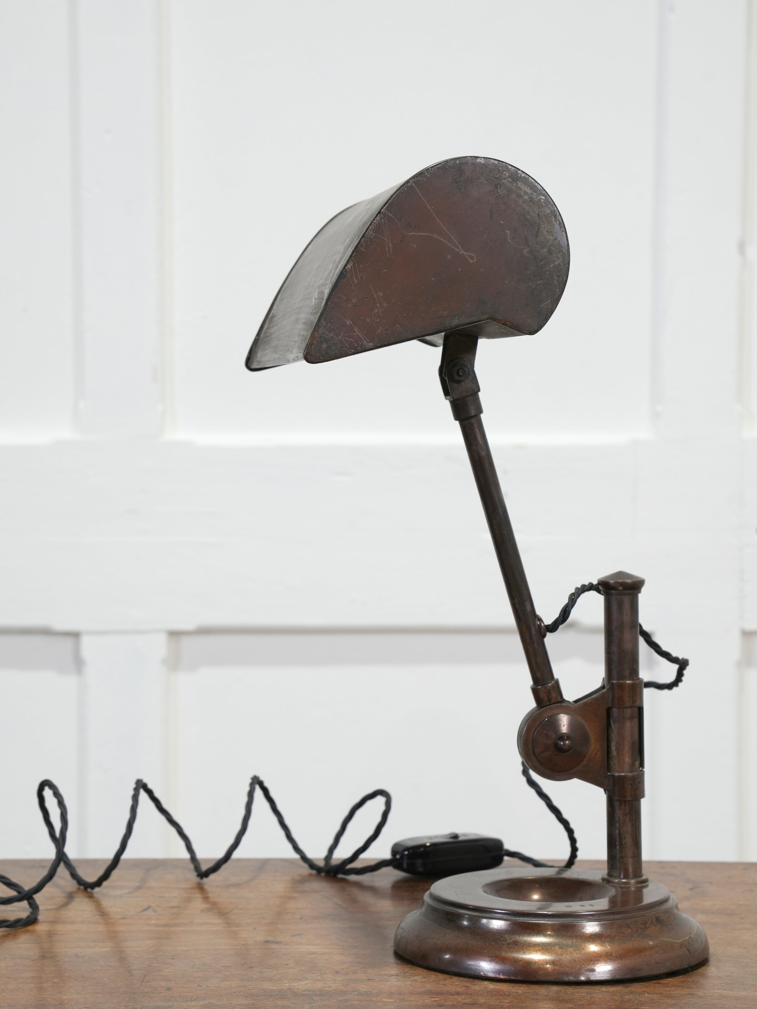 A 1930's Brass Bankers Lamp