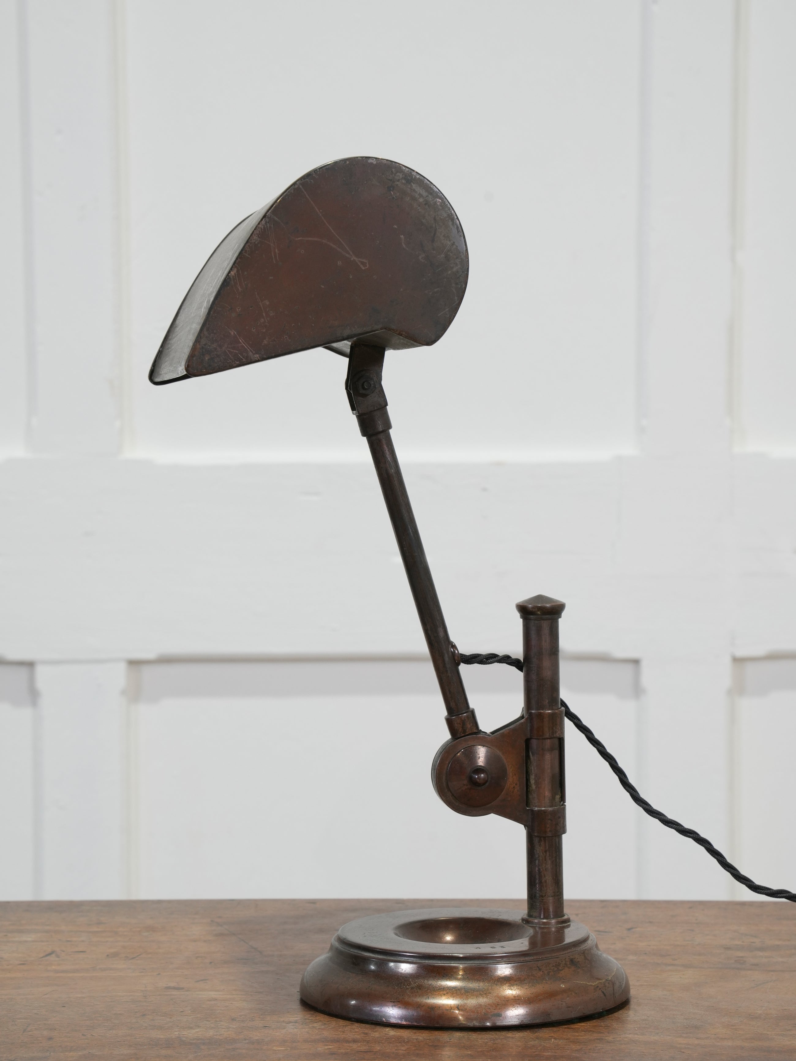A 1930's Brass Bankers Lamp