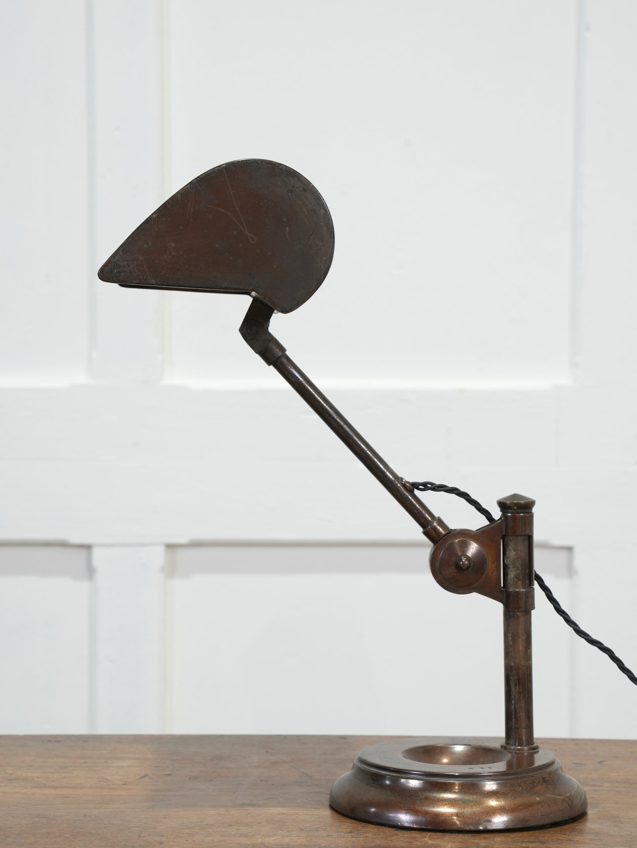 A 1930's Brass Bankers Lamp