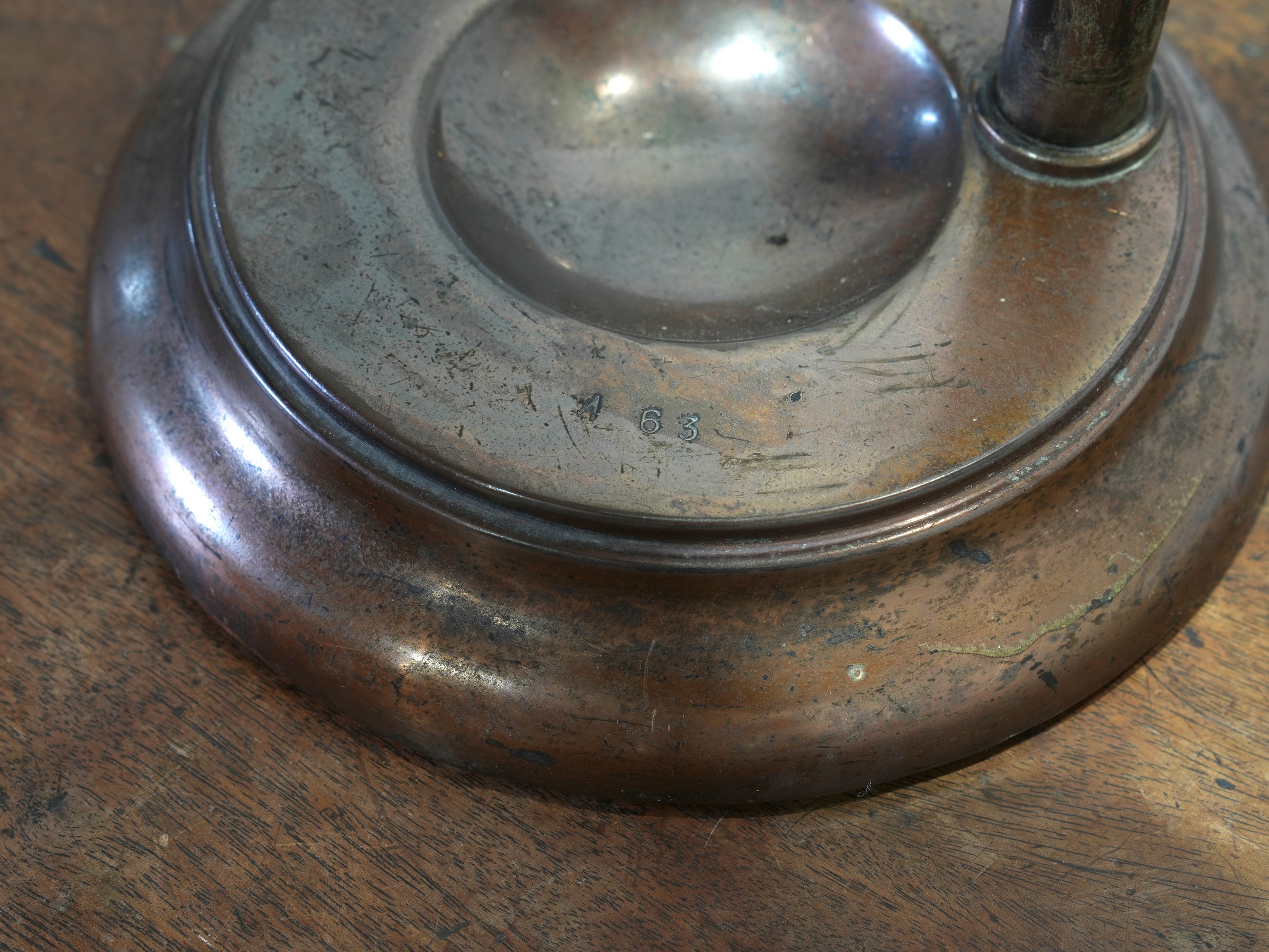 A 1930's Brass Bankers Lamp