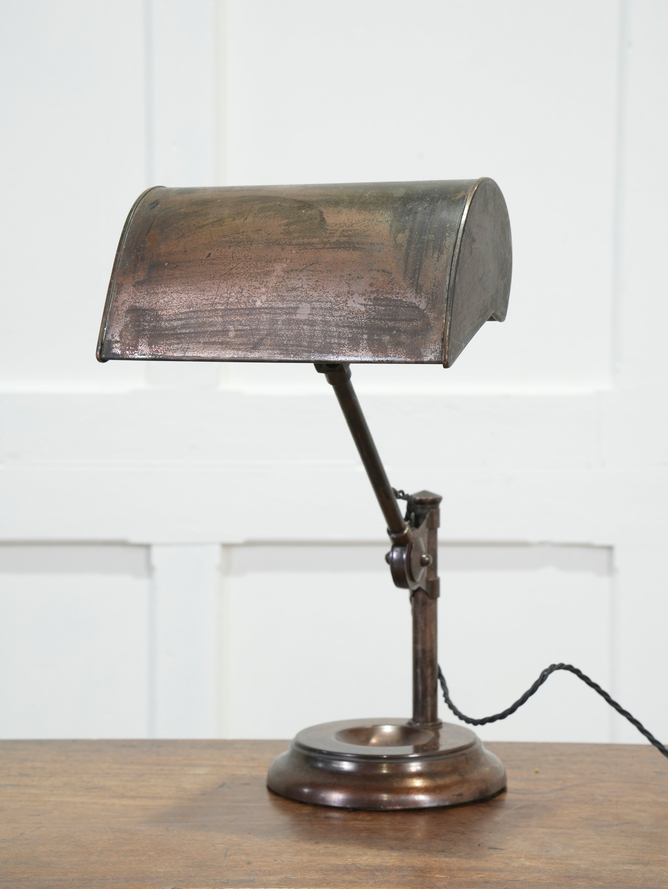 A 1930's Brass Bankers Lamp