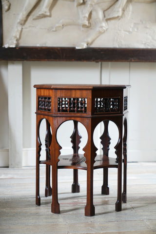 A Moorish Mahogany Occasional Table by Liberty of London