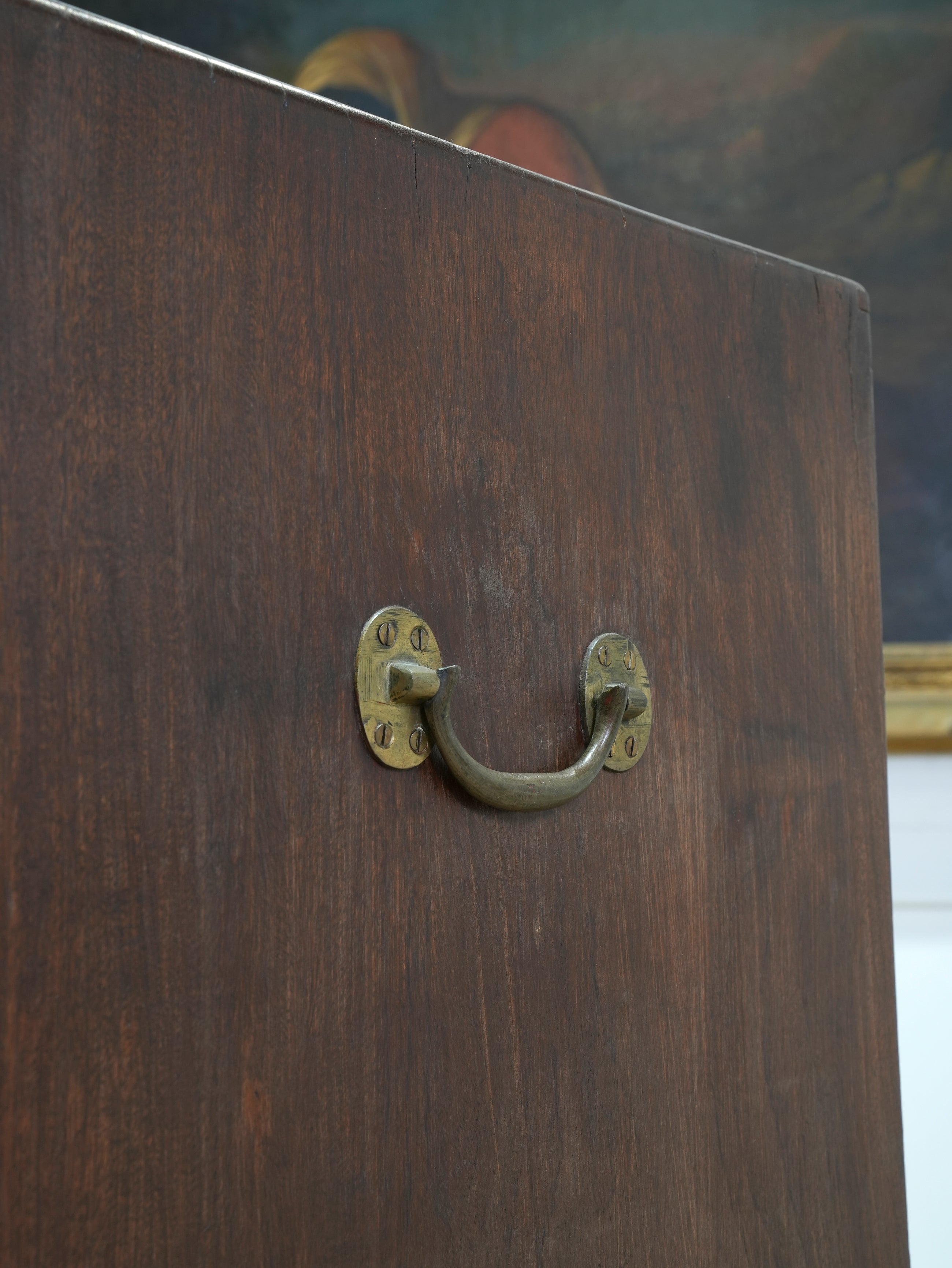 A Mid 19th Century Campaign Secretaire Chest