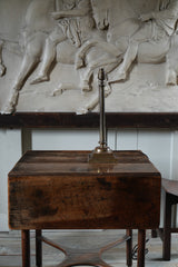 A Patinated Brass Column Table Lamp