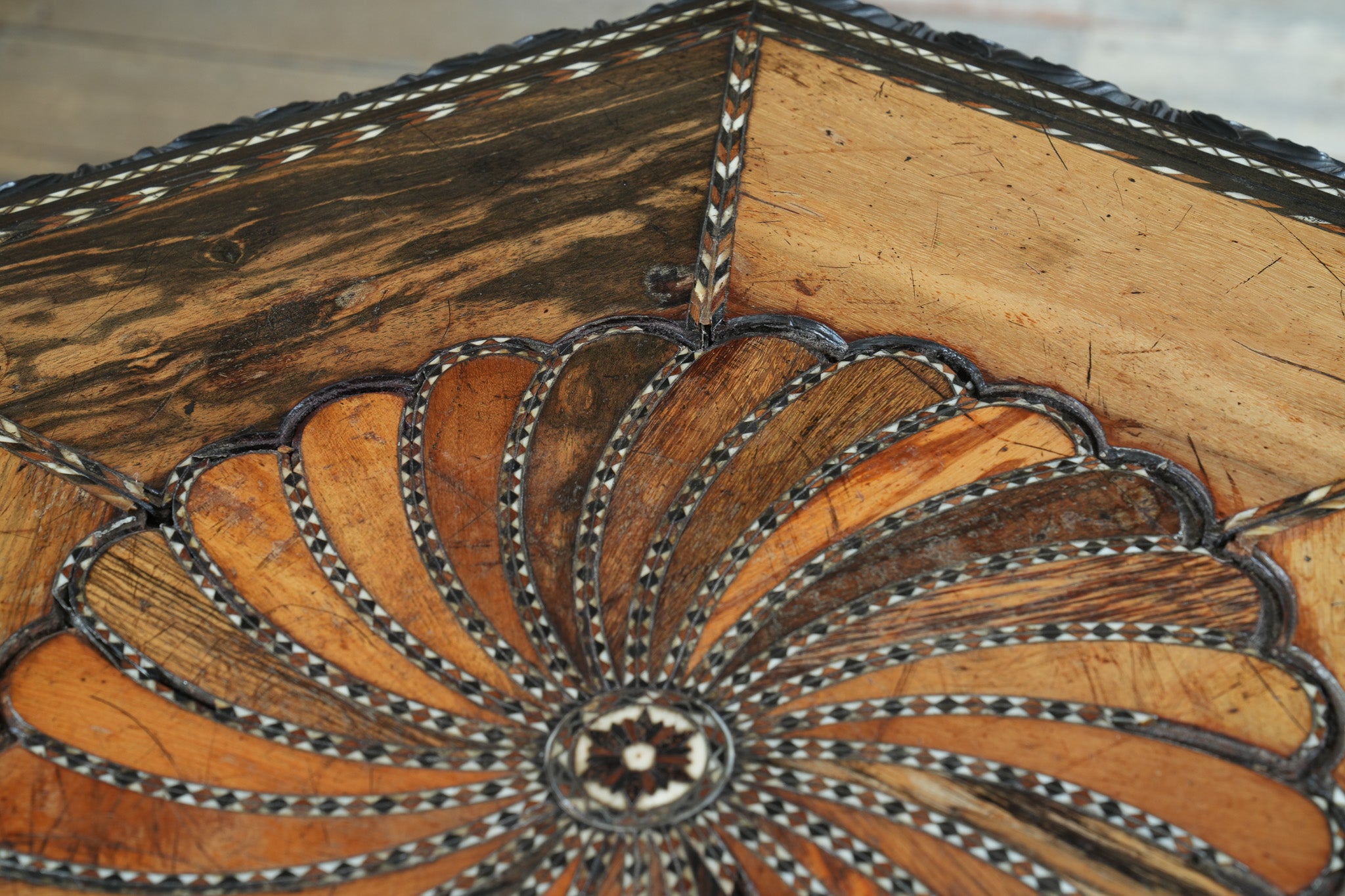 A Ceylonese Ebony & Specimen Wood Occasional Table