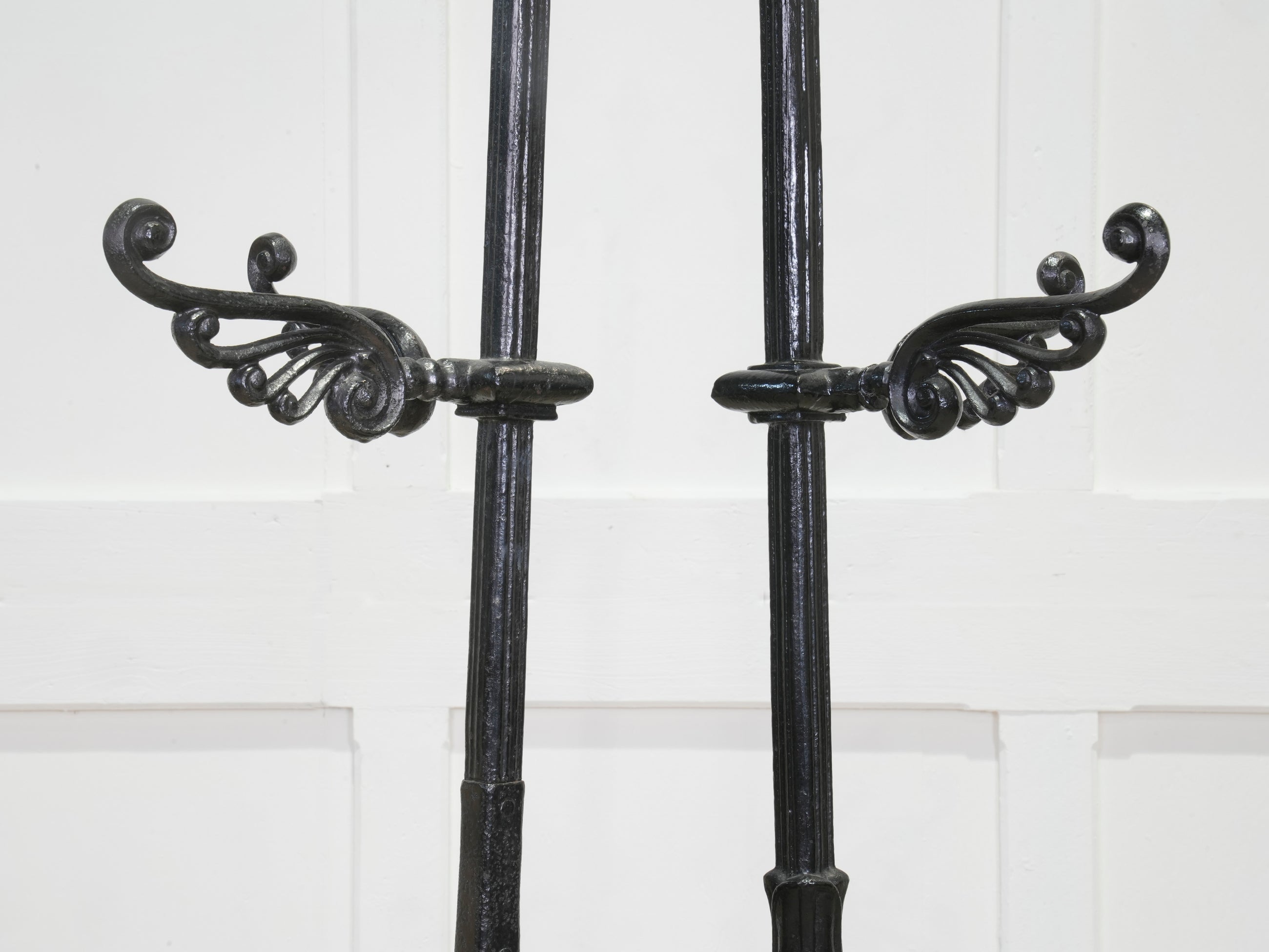 Two Late Regency Cast Iron Hat, Coat & Stick Stands