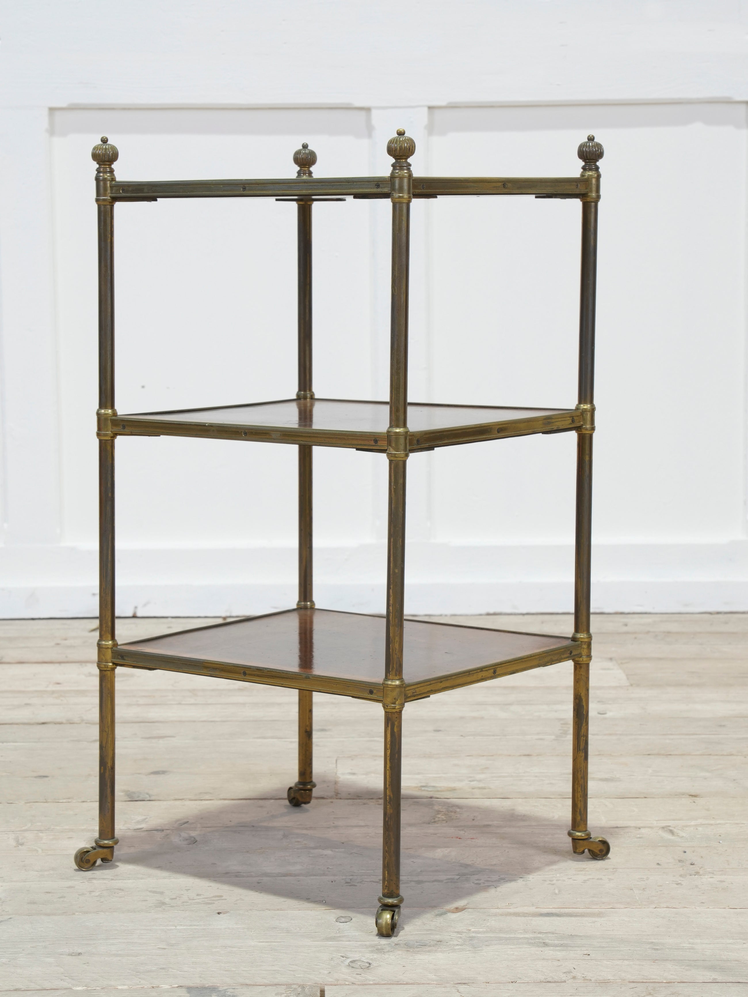 A 19th Century Brass & Walnut Etagere