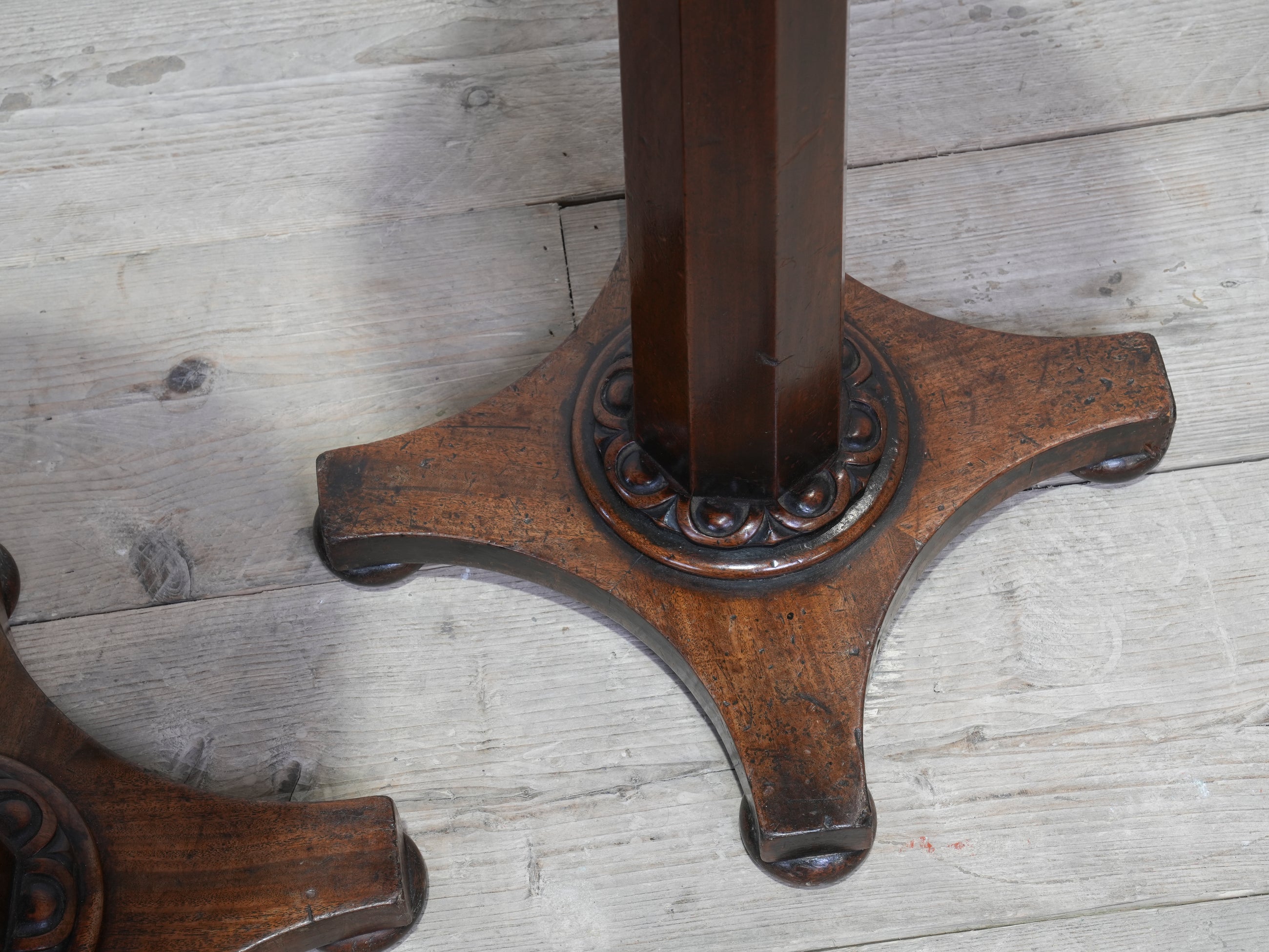A Pair of 19th Century Mahogany & Marble Side Tables
