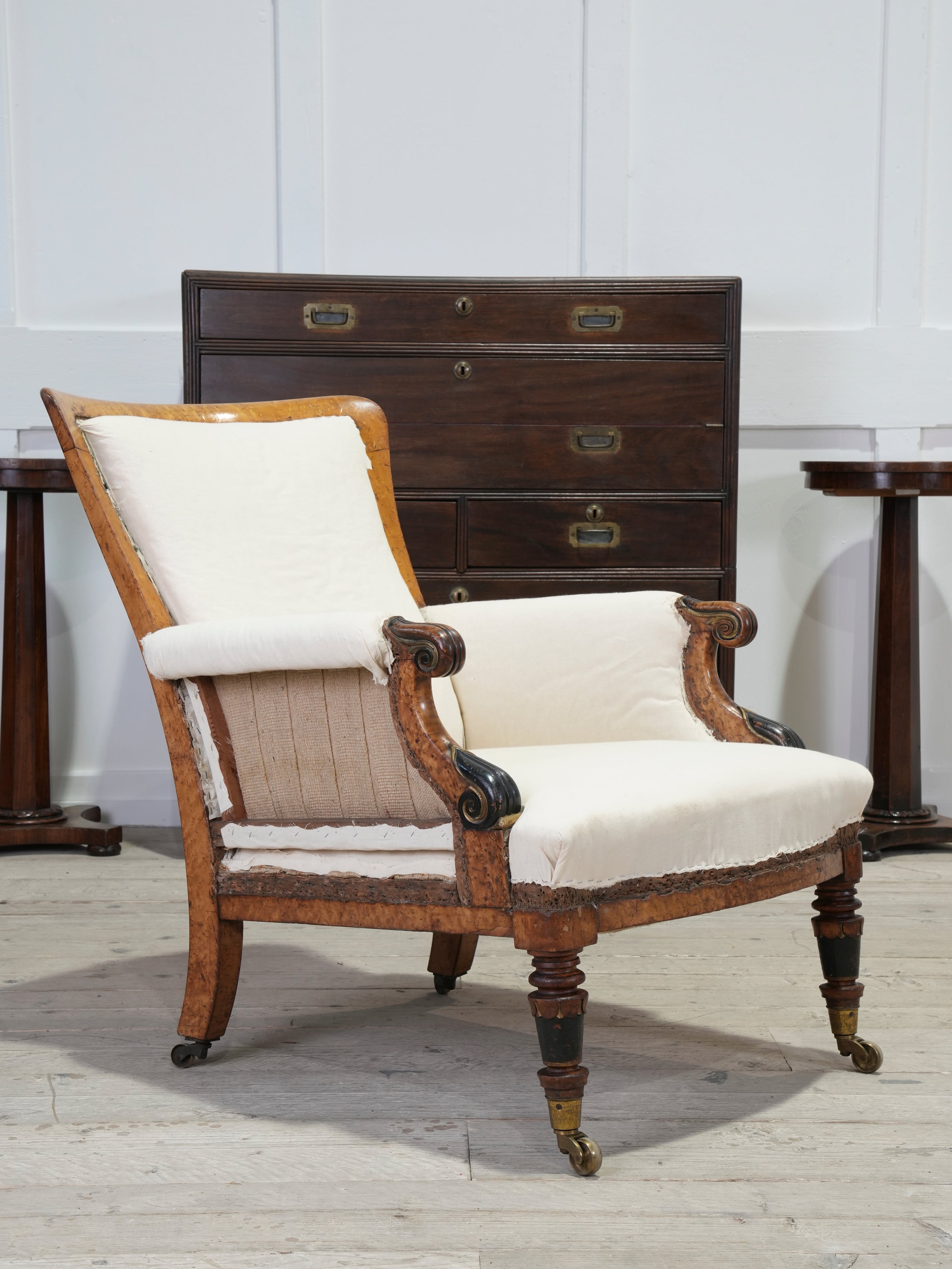 A William IV Burr Maple Armchair