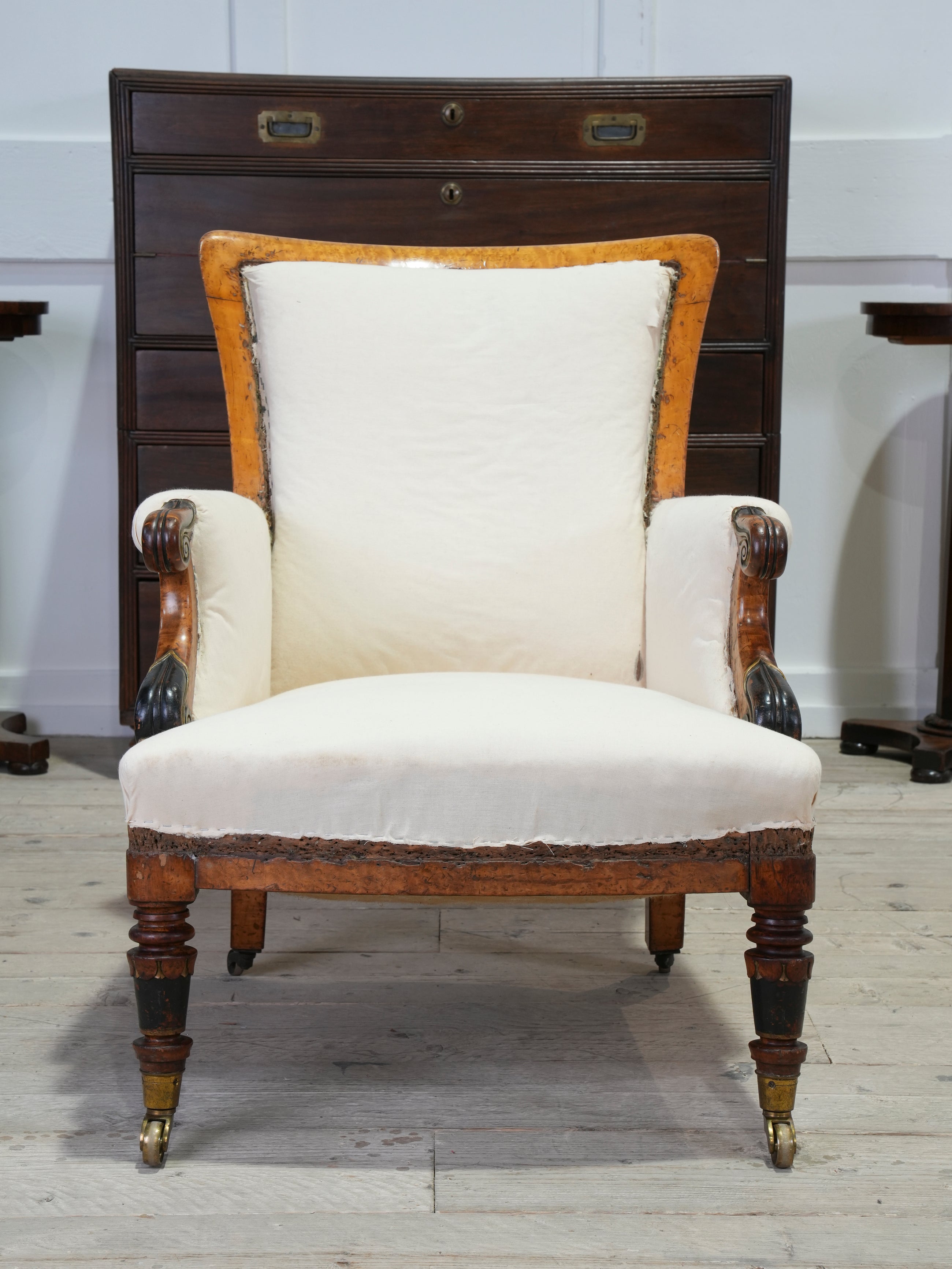 A William IV Burr Maple Armchair