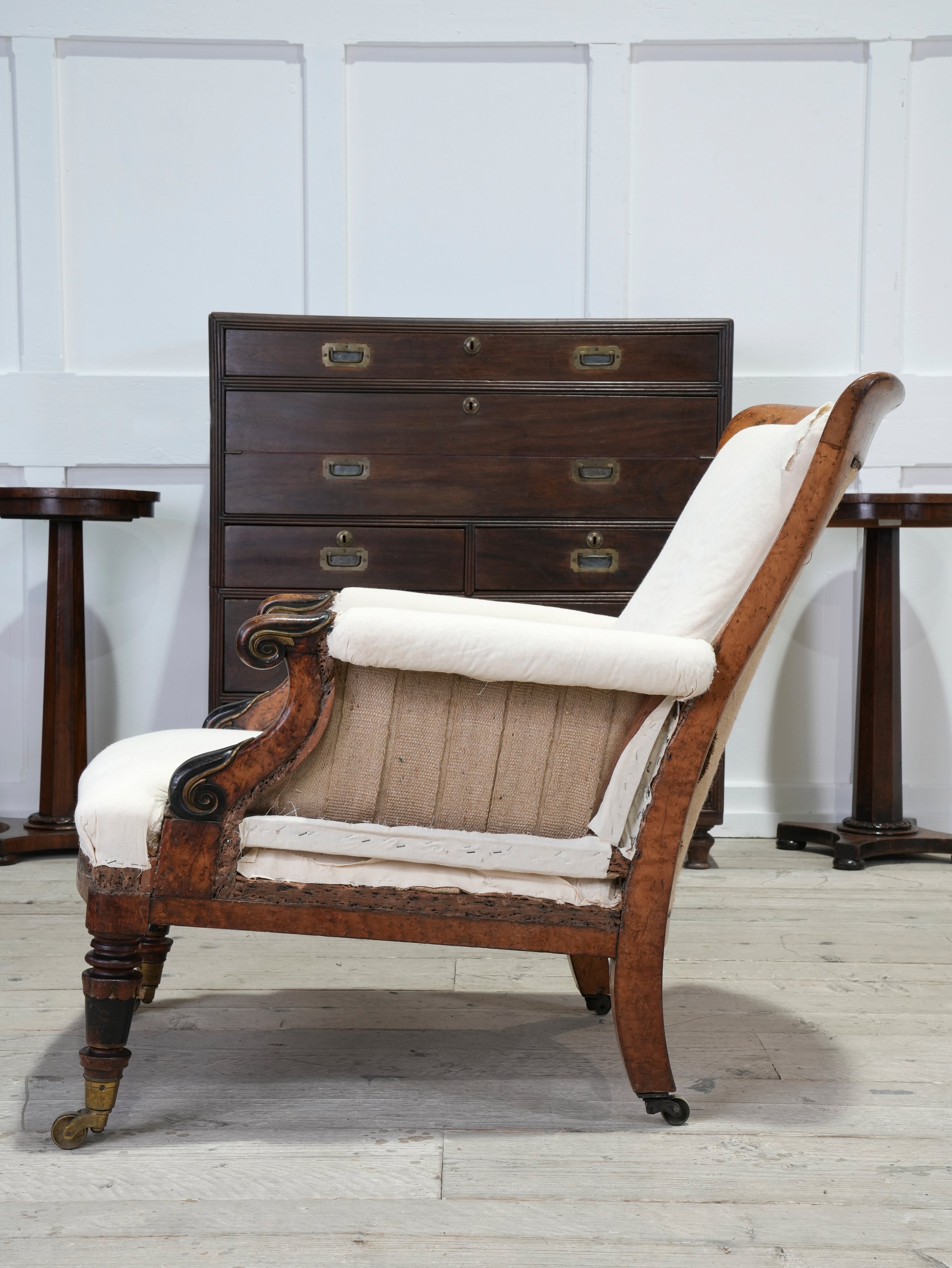 A William IV Burr Maple Armchair