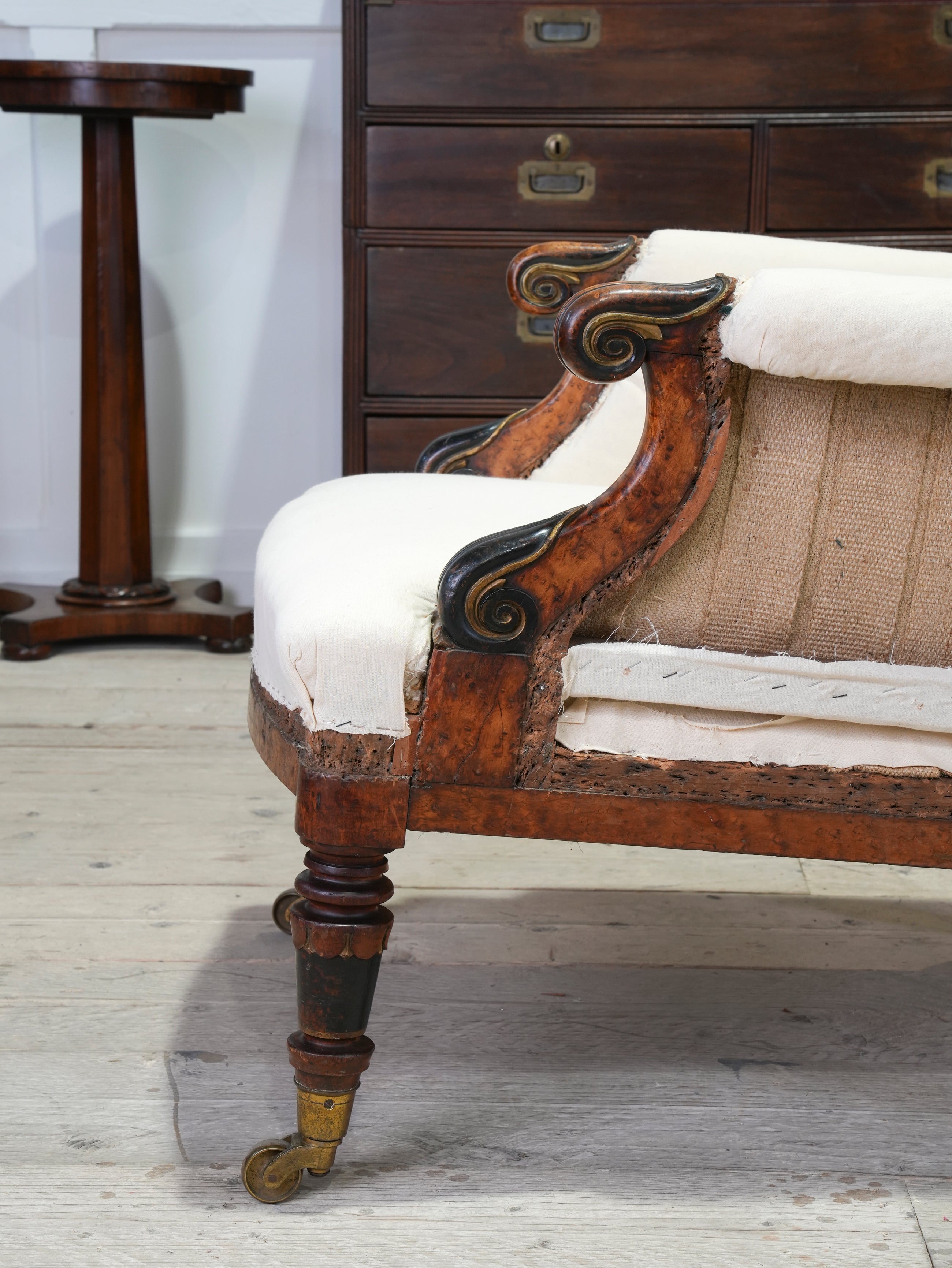 A William IV Burr Maple Armchair