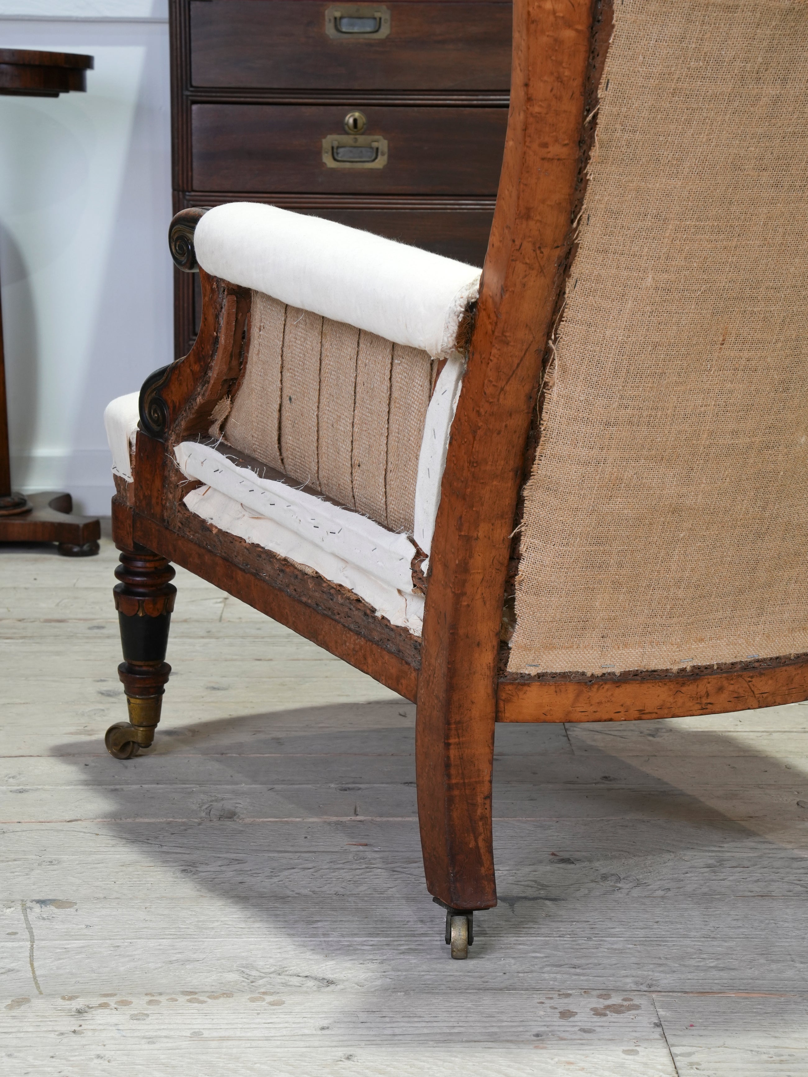 A William IV Burr Maple Armchair