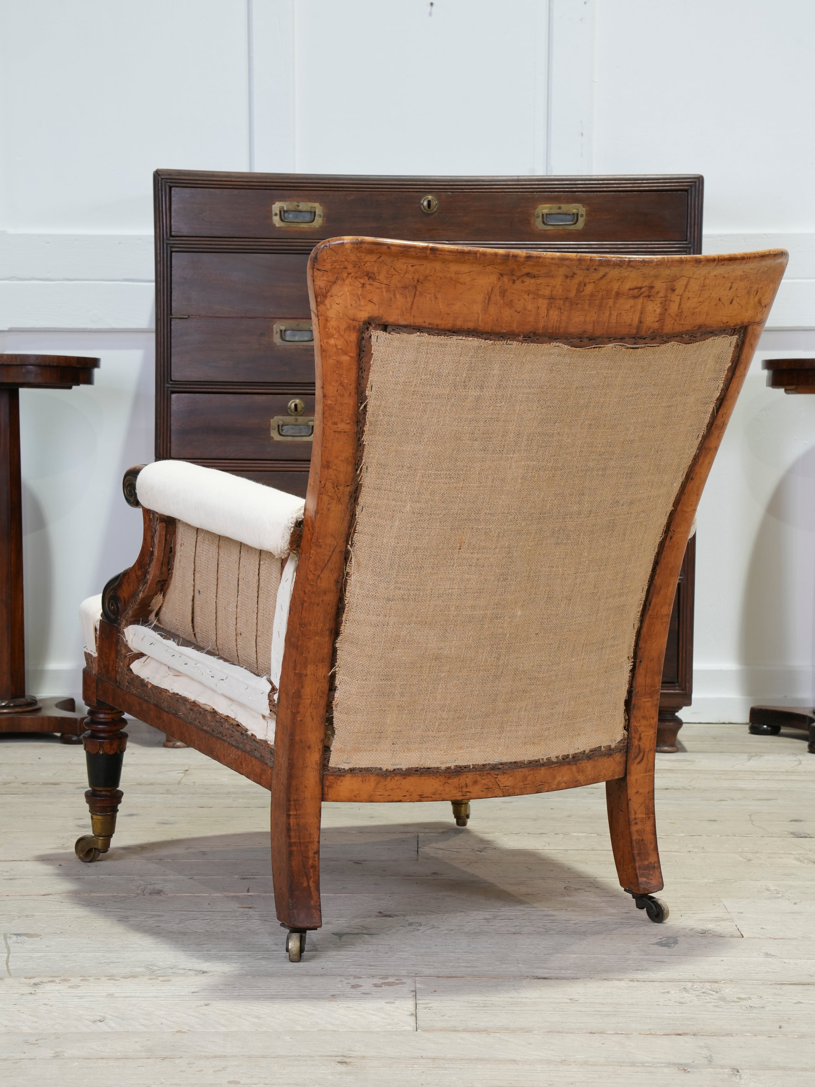 A William IV Burr Maple Armchair