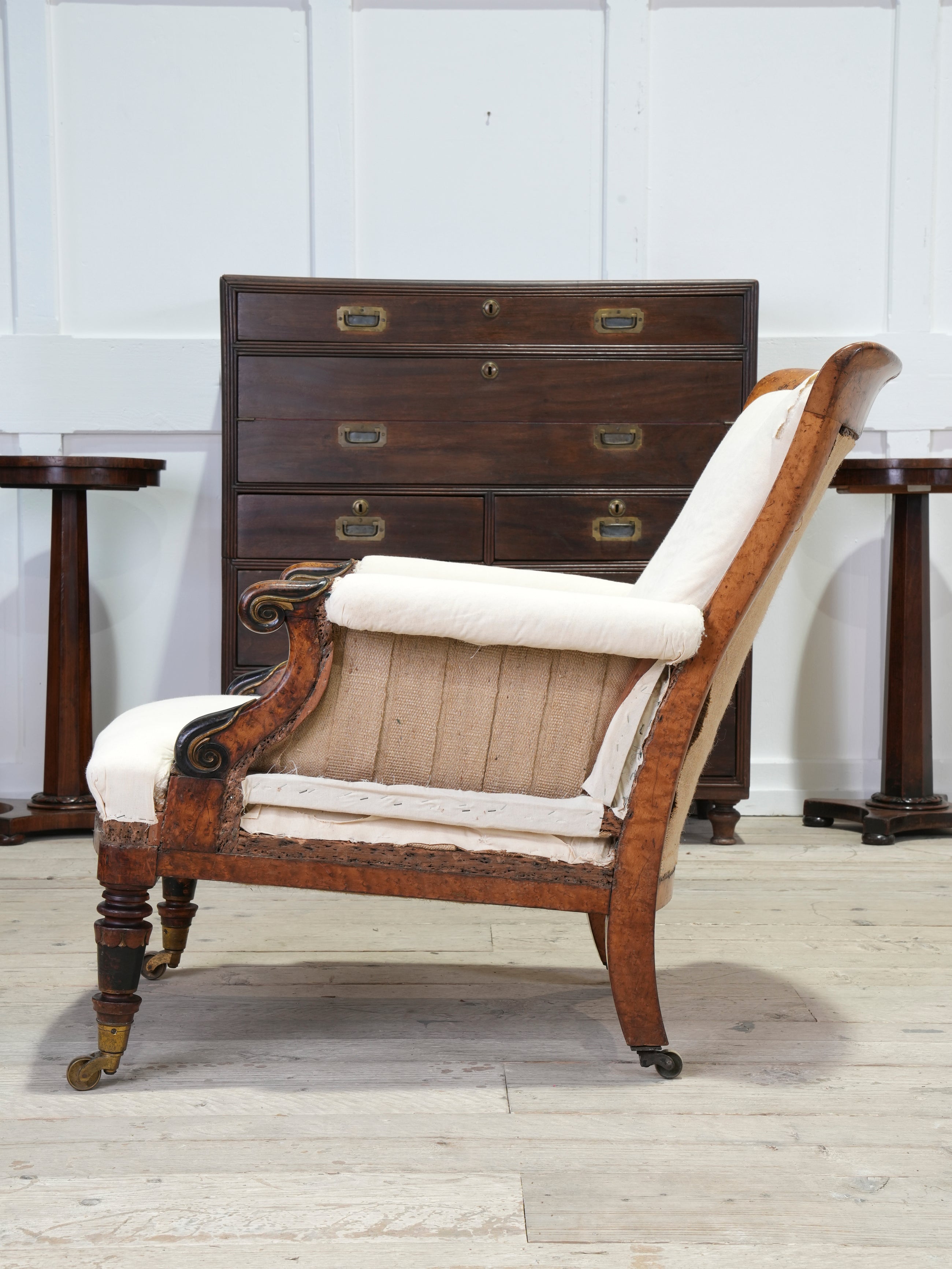 A William IV Burr Maple Armchair