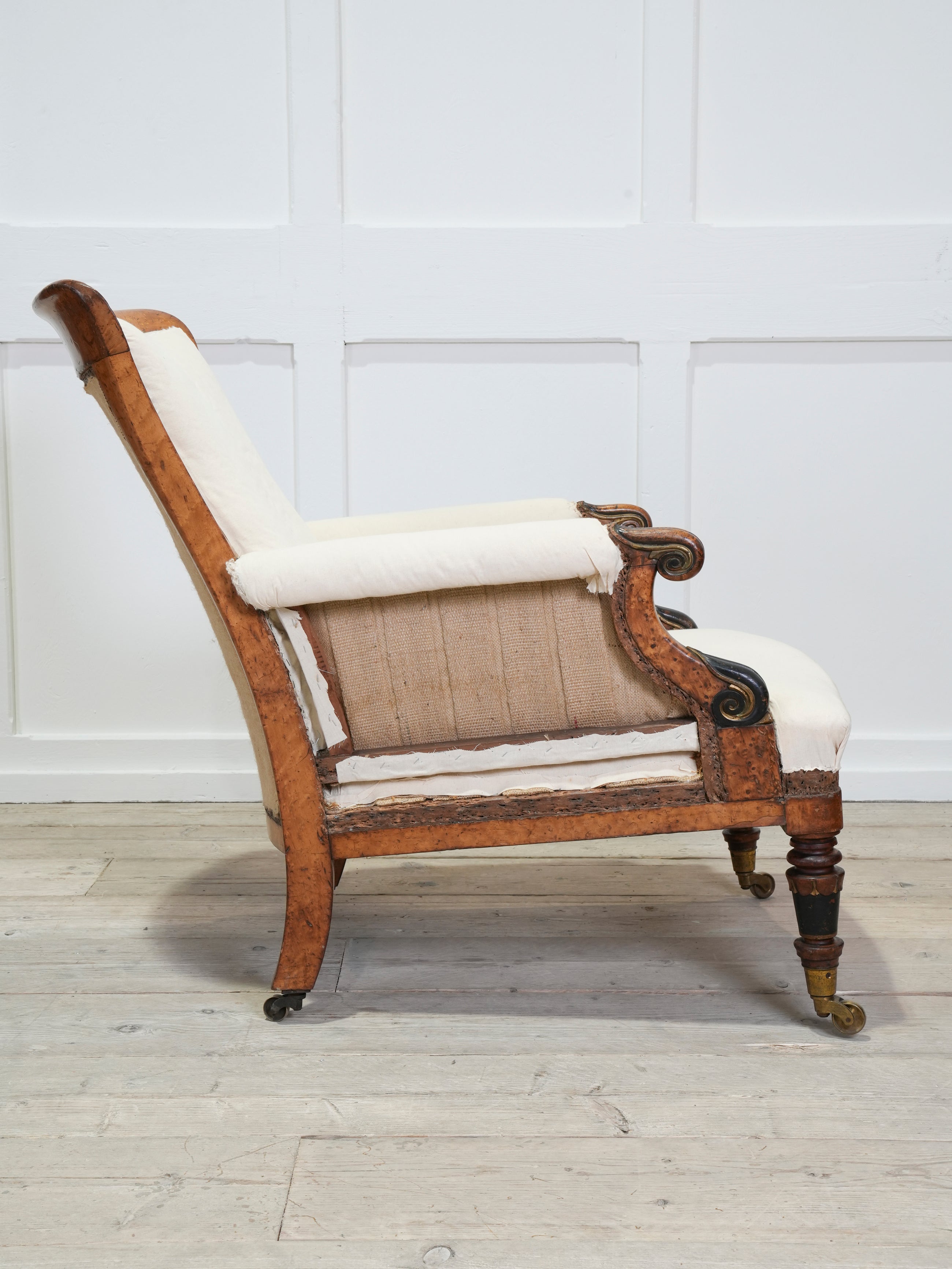 A William IV Burr Maple Armchair
