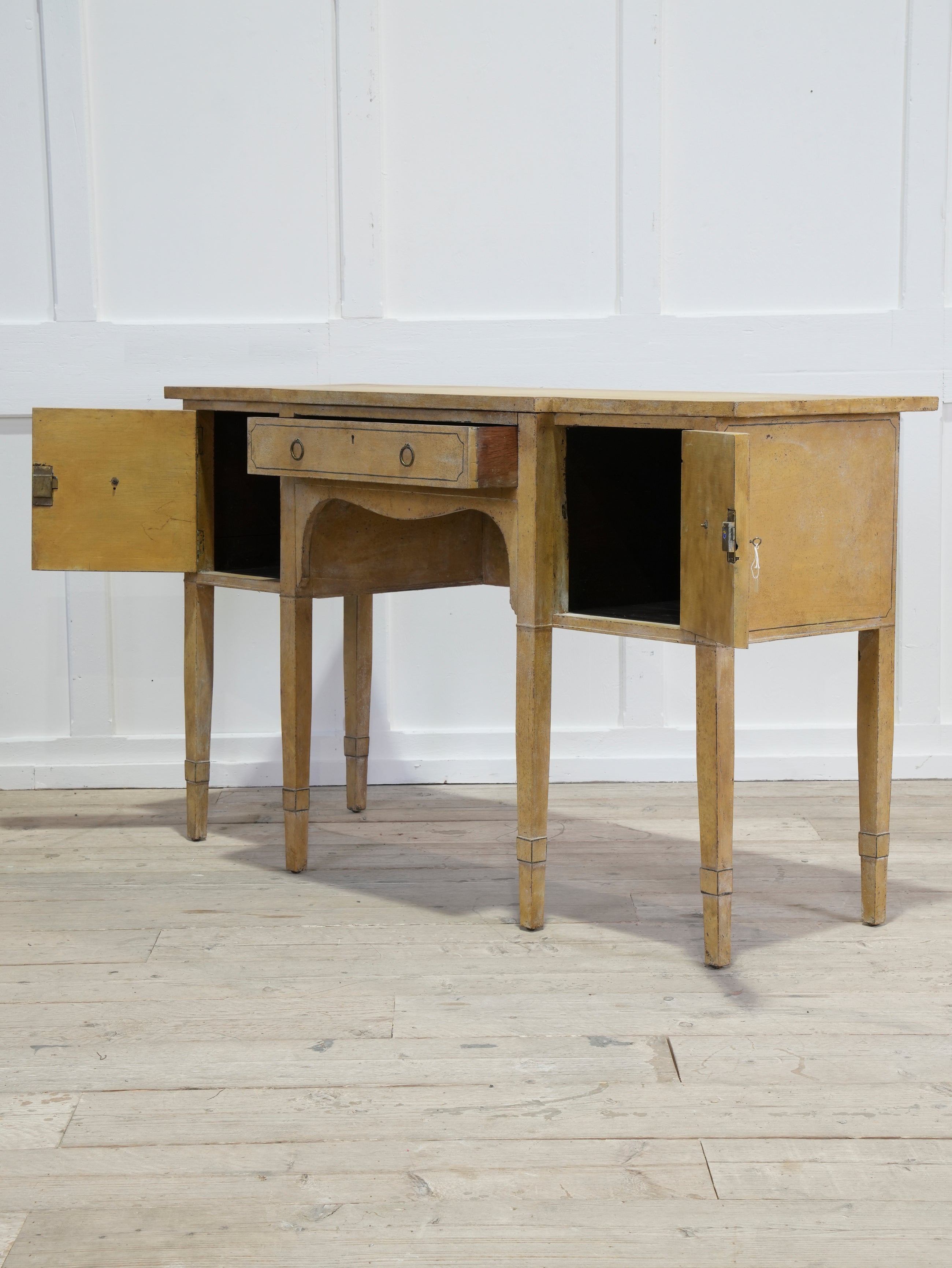 A Late Regency Painted Console Sideboard Table