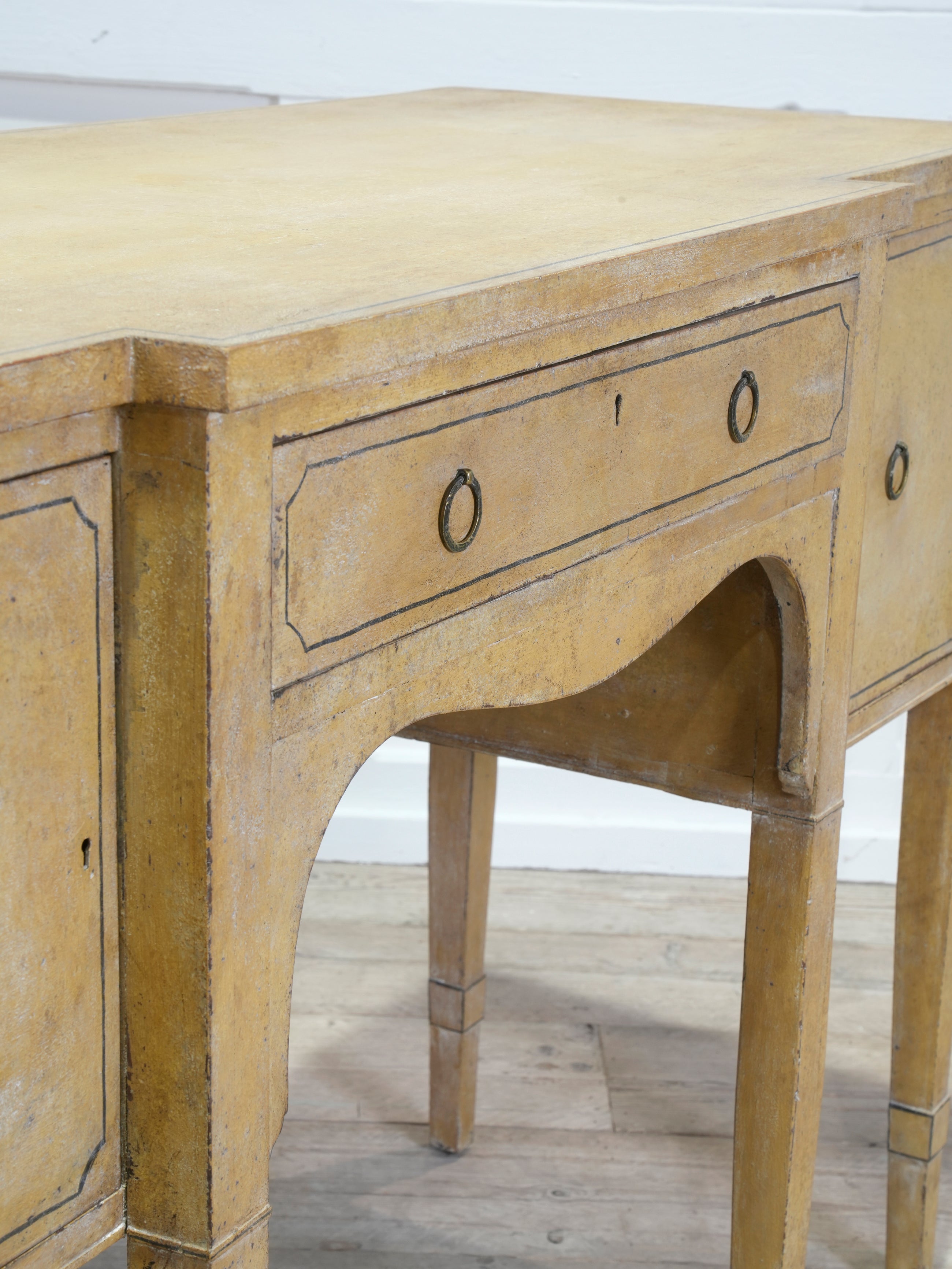 A Late Regency Painted Console Sideboard Table