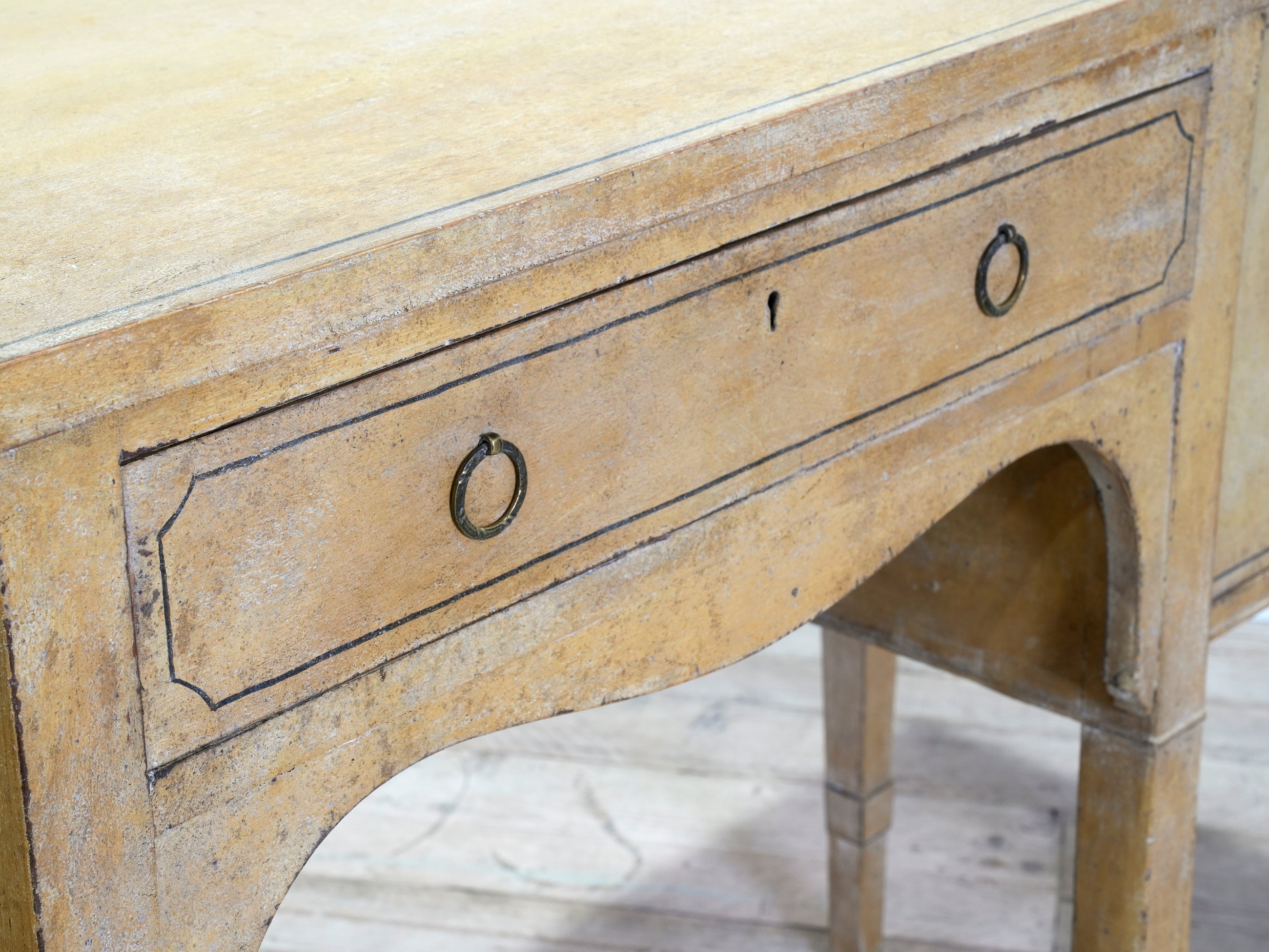A Late Regency Painted Console Sideboard Table