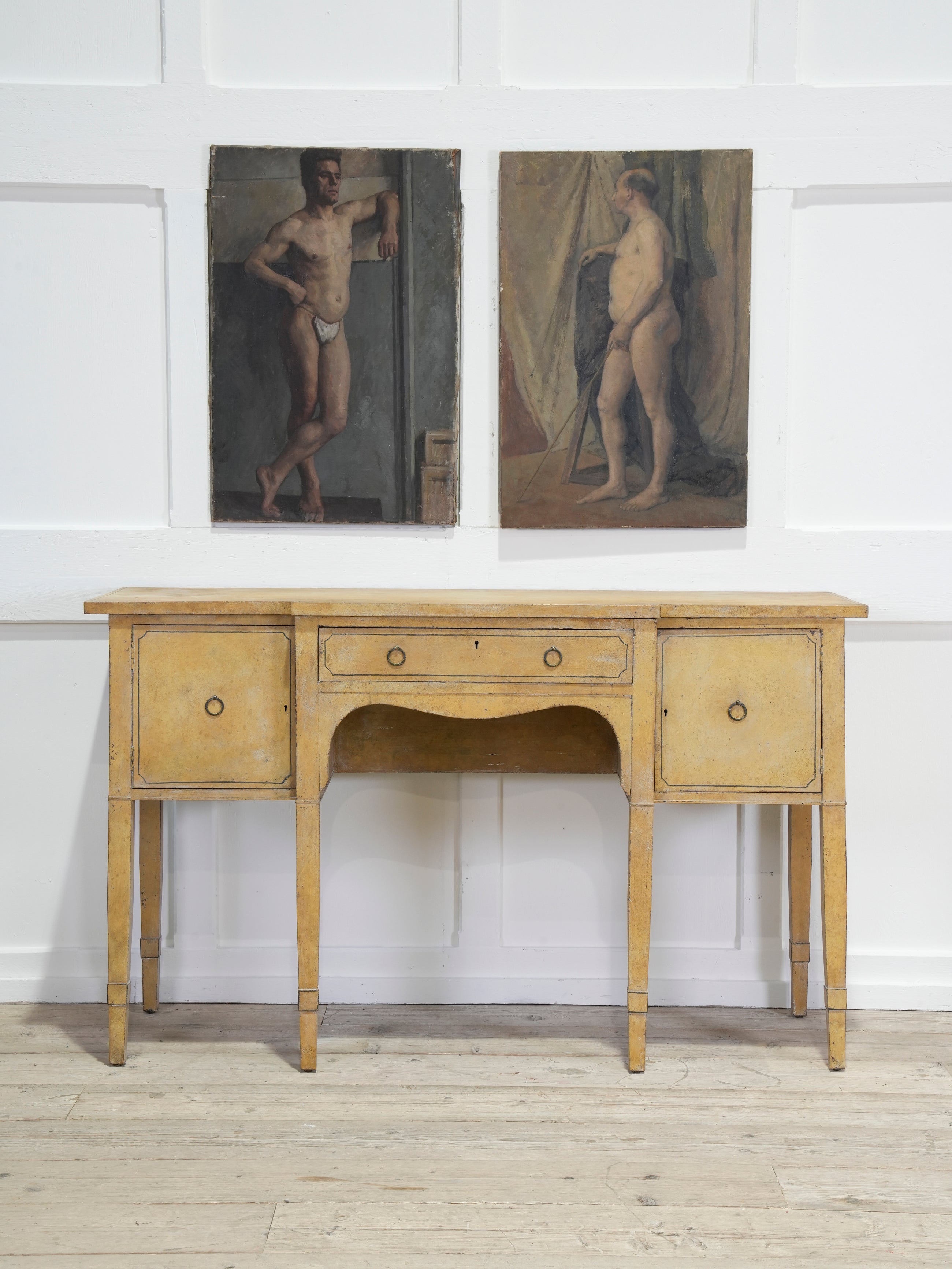 A Late Regency Painted Console Sideboard Table