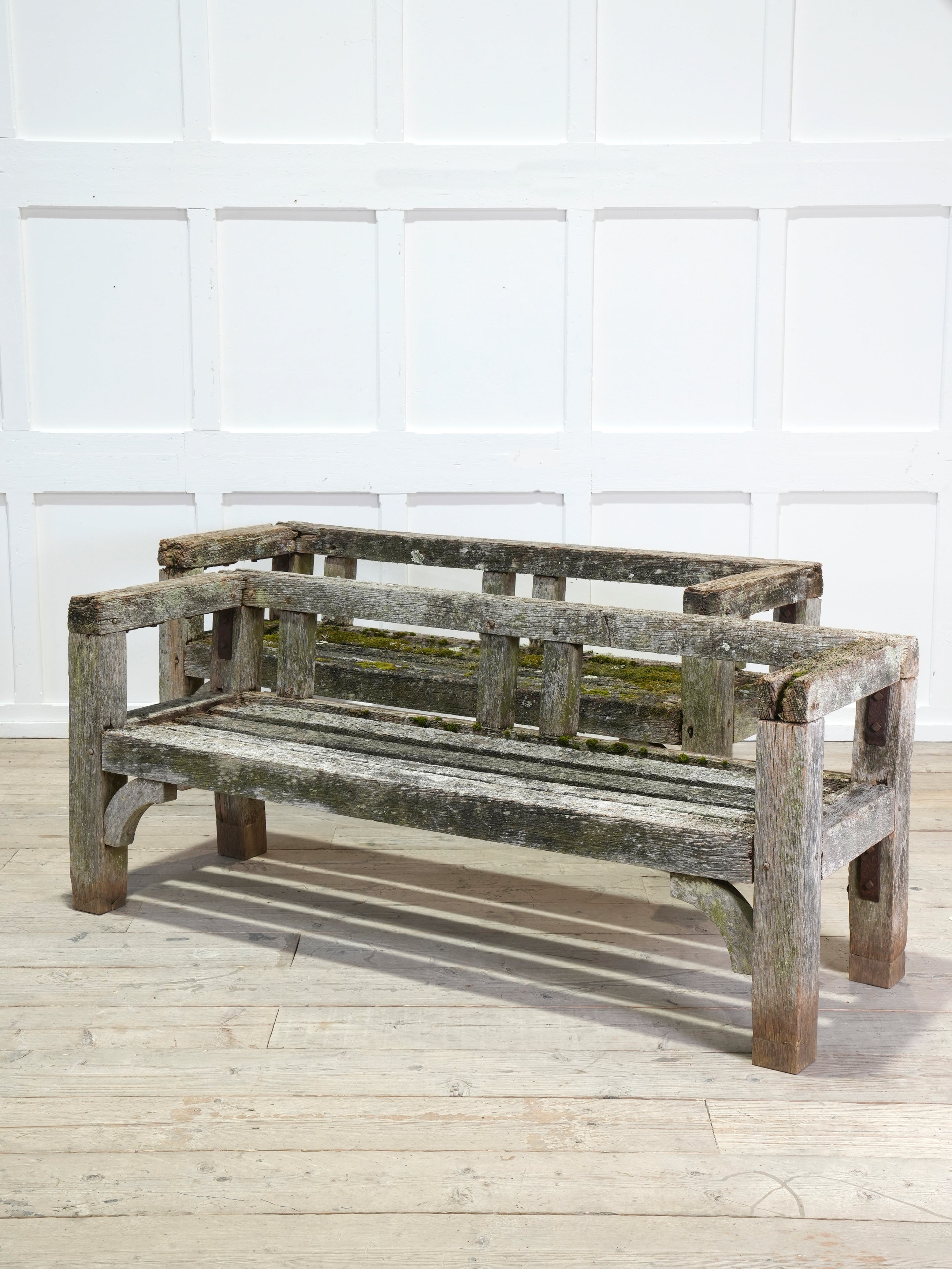 A Pair of Oak Estate Benches