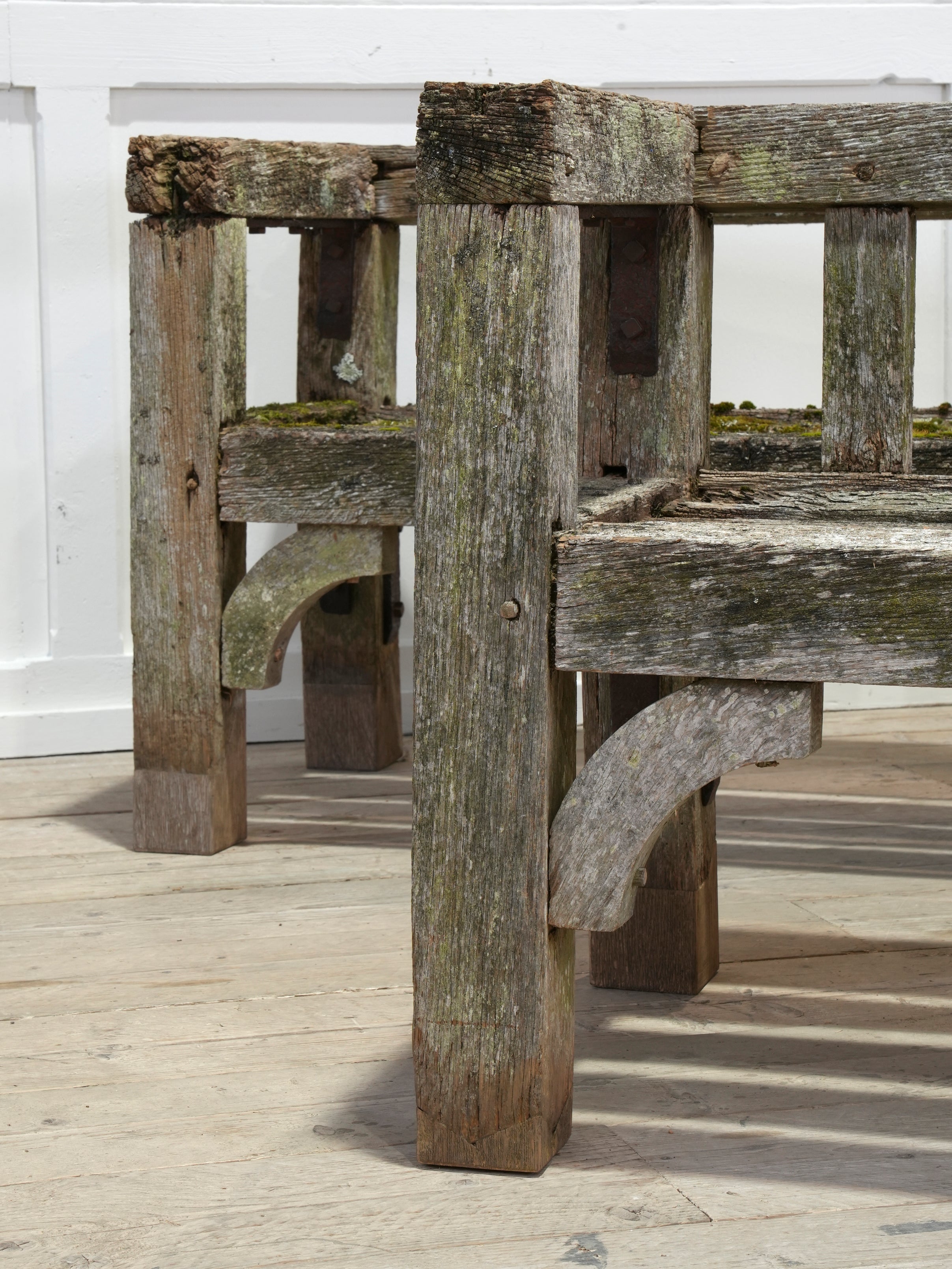 A Pair of Oak Estate Benches