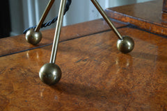 A Brass Tripod Table Lamp