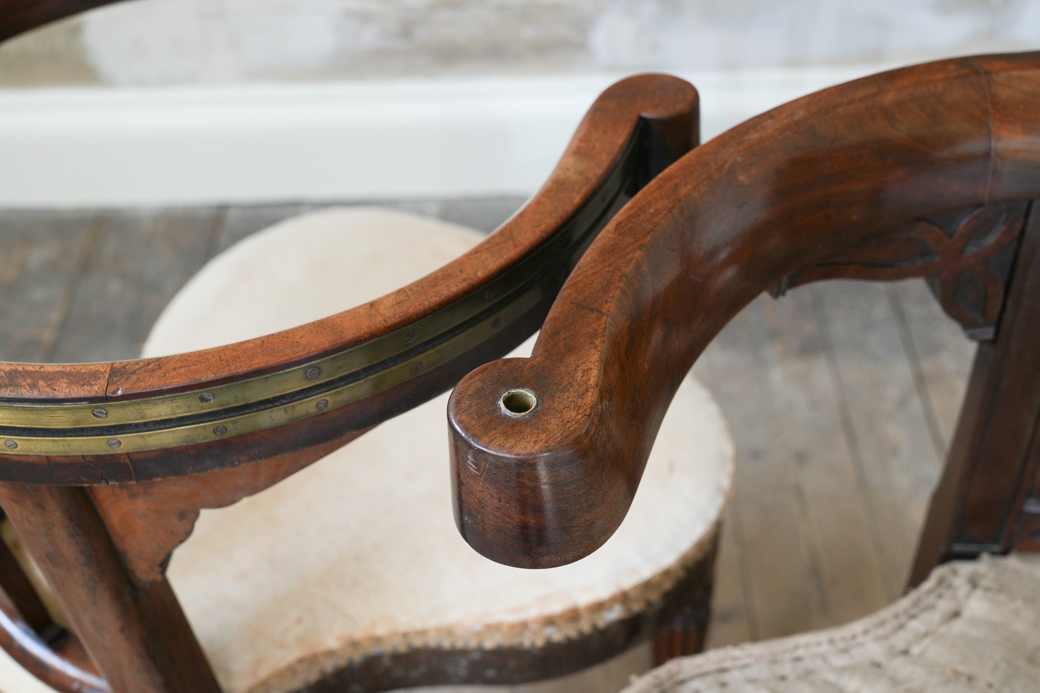 A Pair of George IV Reading Chairs attributed to Morgan & Saunders