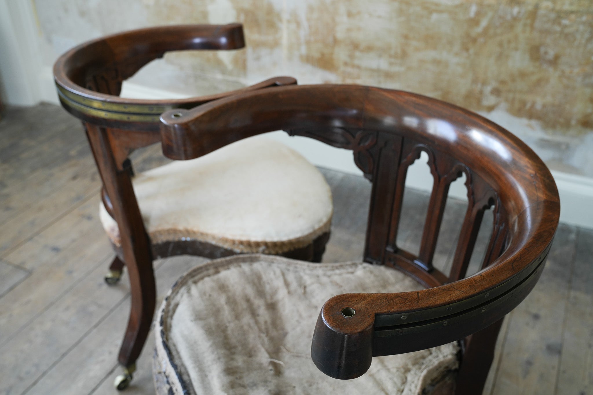 A Pair of George IV Reading Chairs attributed to Morgan & Saunders