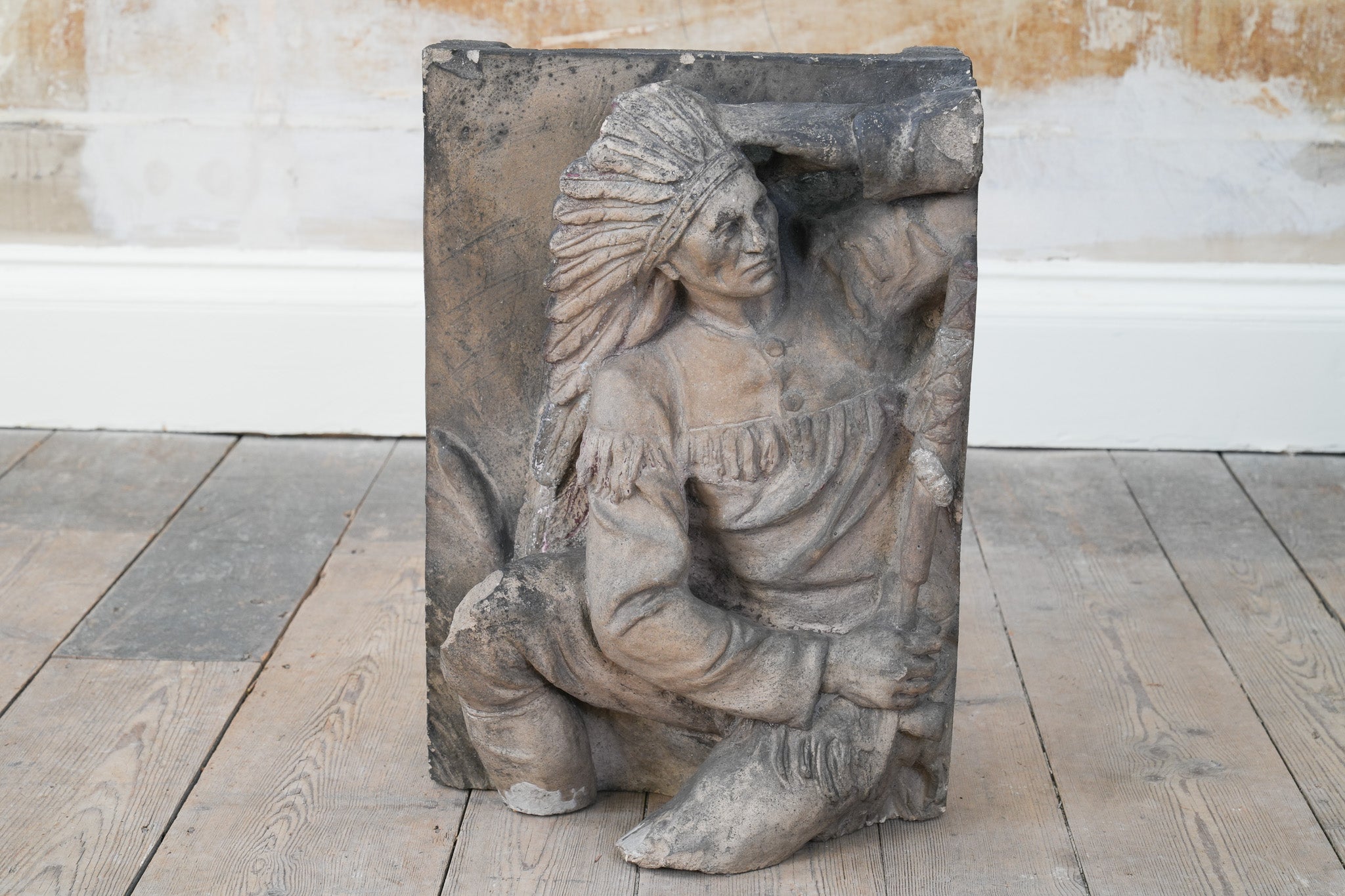 Native American Terracotta Architectural Panel