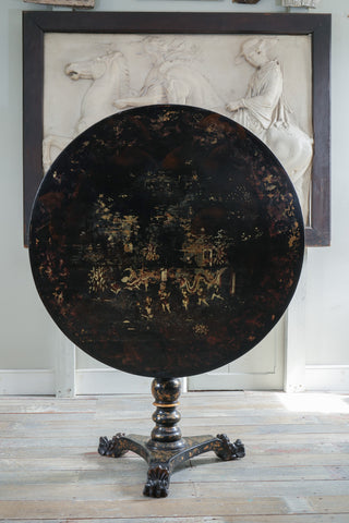 A Chinese Export Black Lacquer Occasional Table
