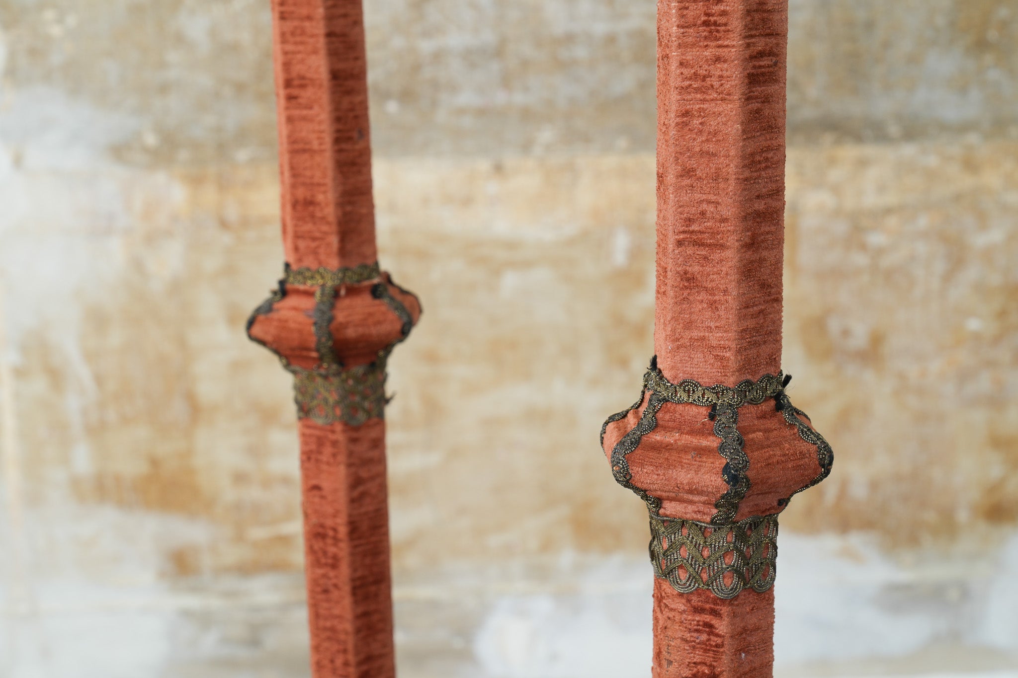 A Pair of Velvet Floor Lamps