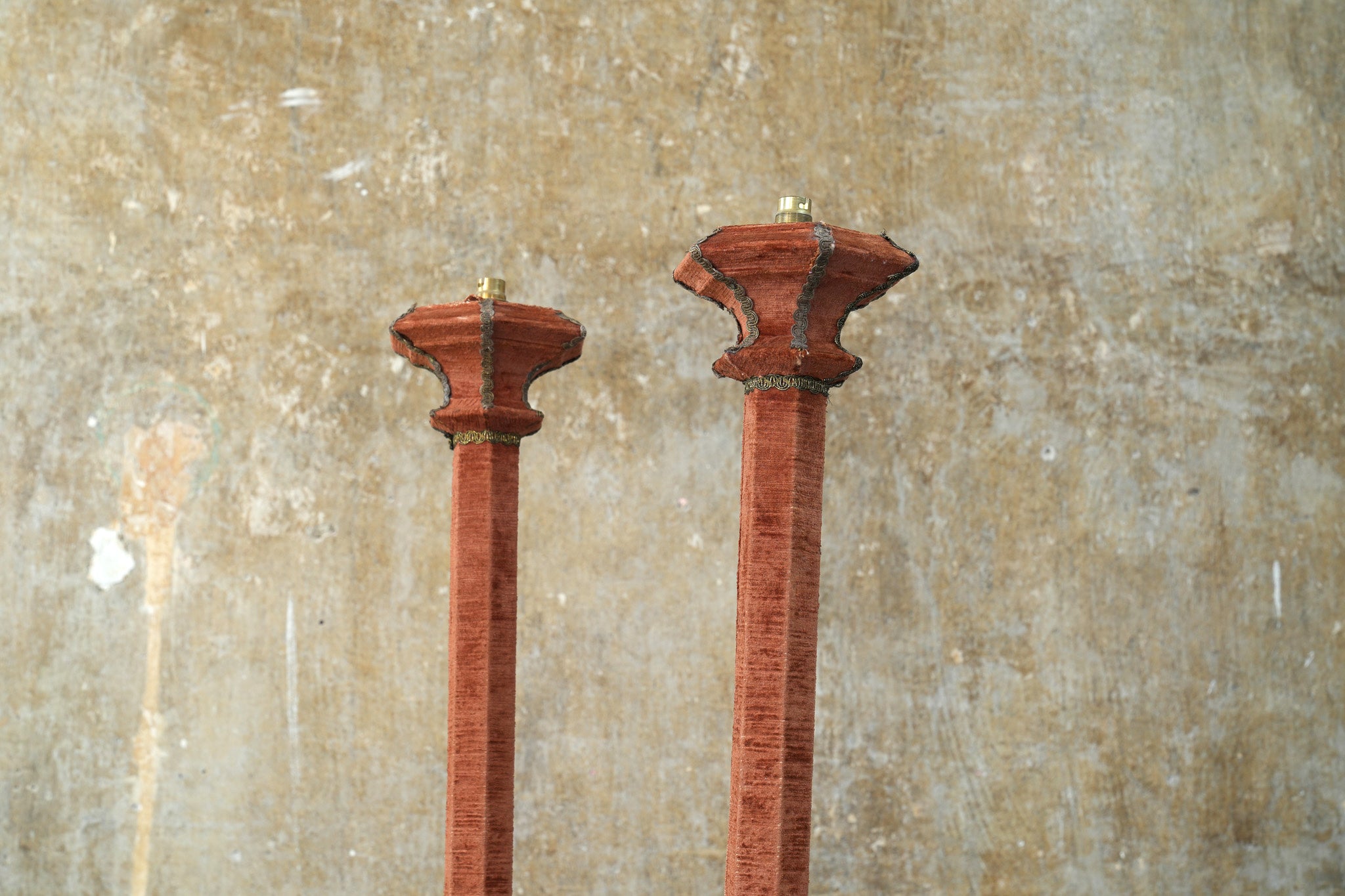 A Pair of Velvet Floor Lamps
