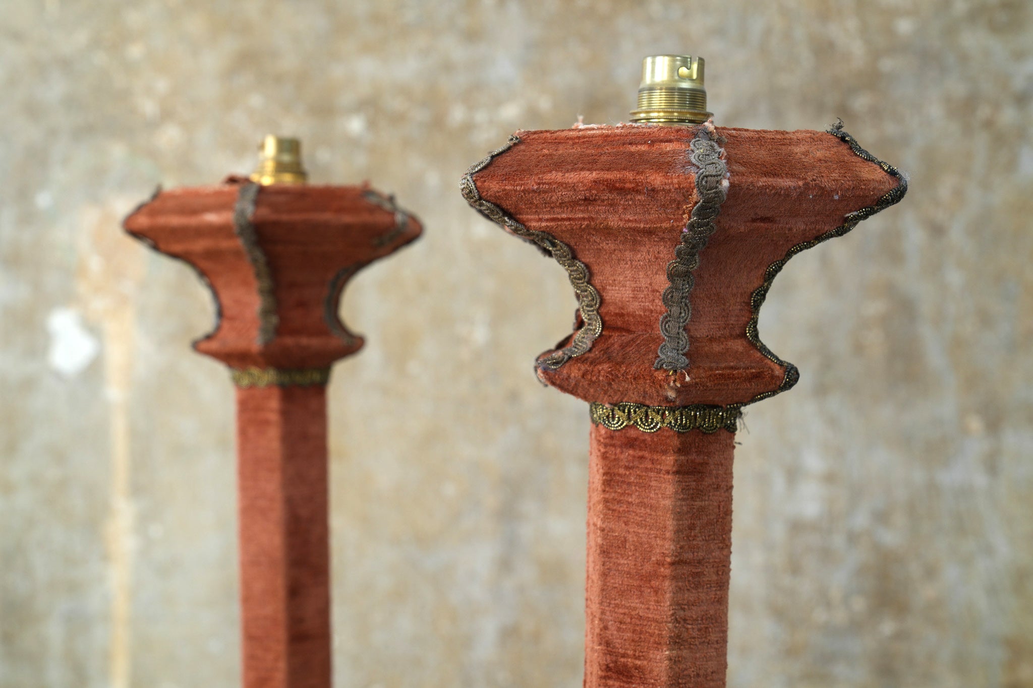 A Pair of Velvet Floor Lamps