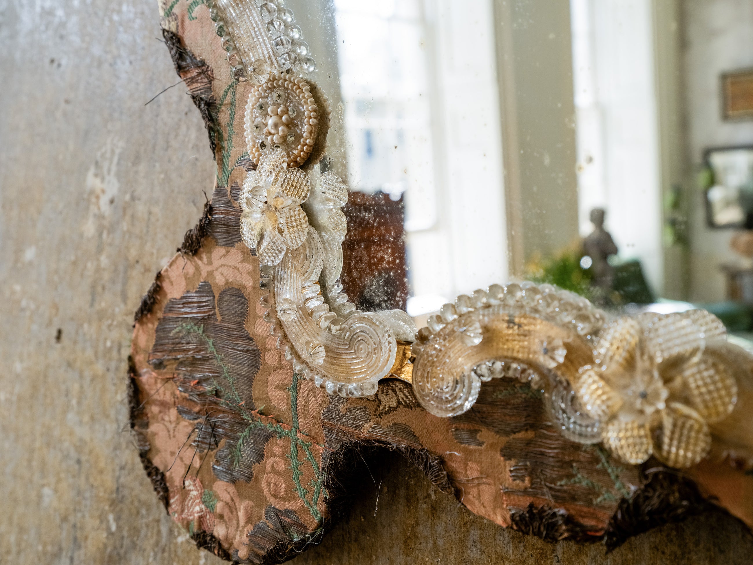 Island Bizzare Fabric Covered Mirror