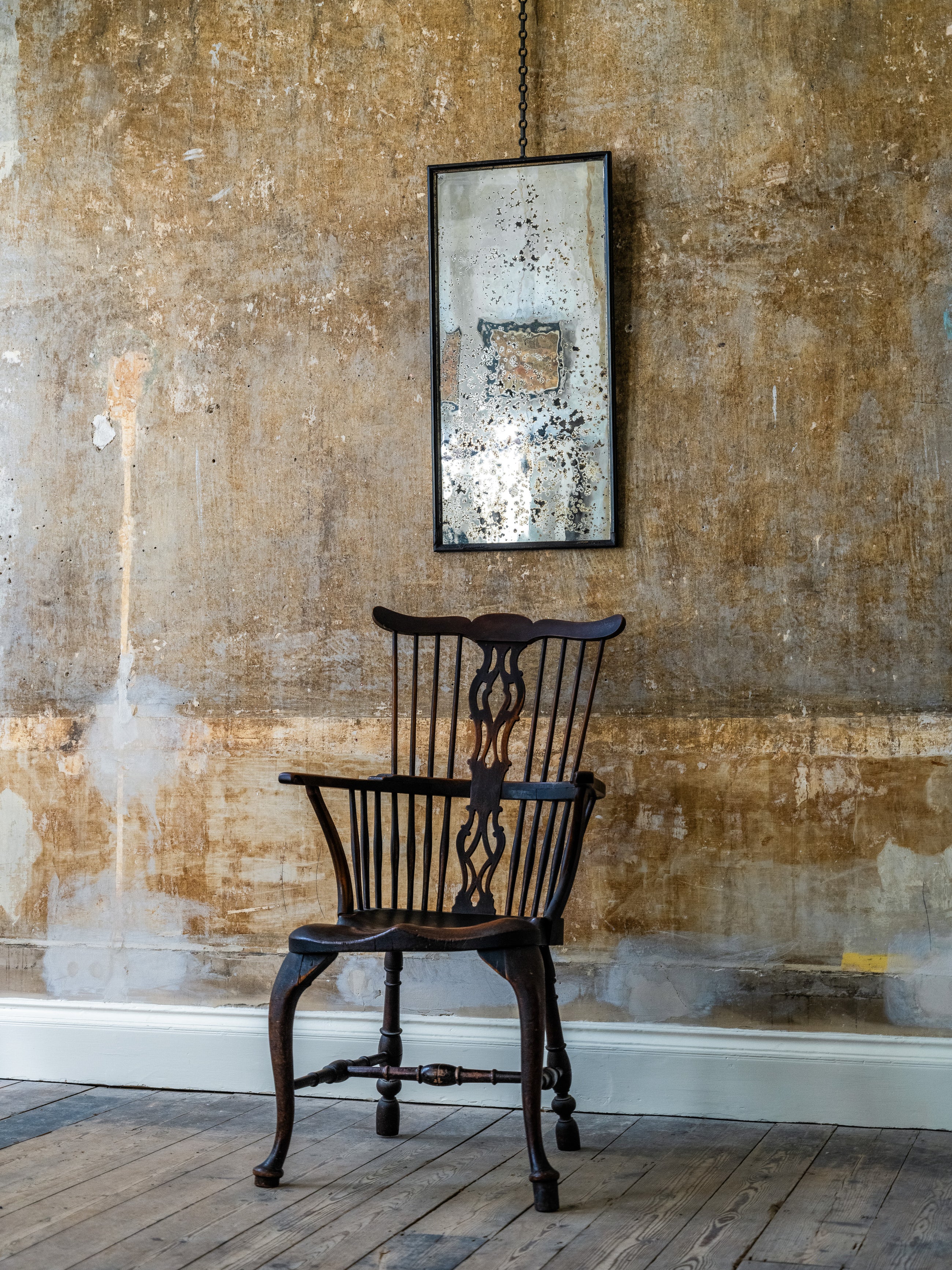 A Distressed 19th Century Wall Mirror