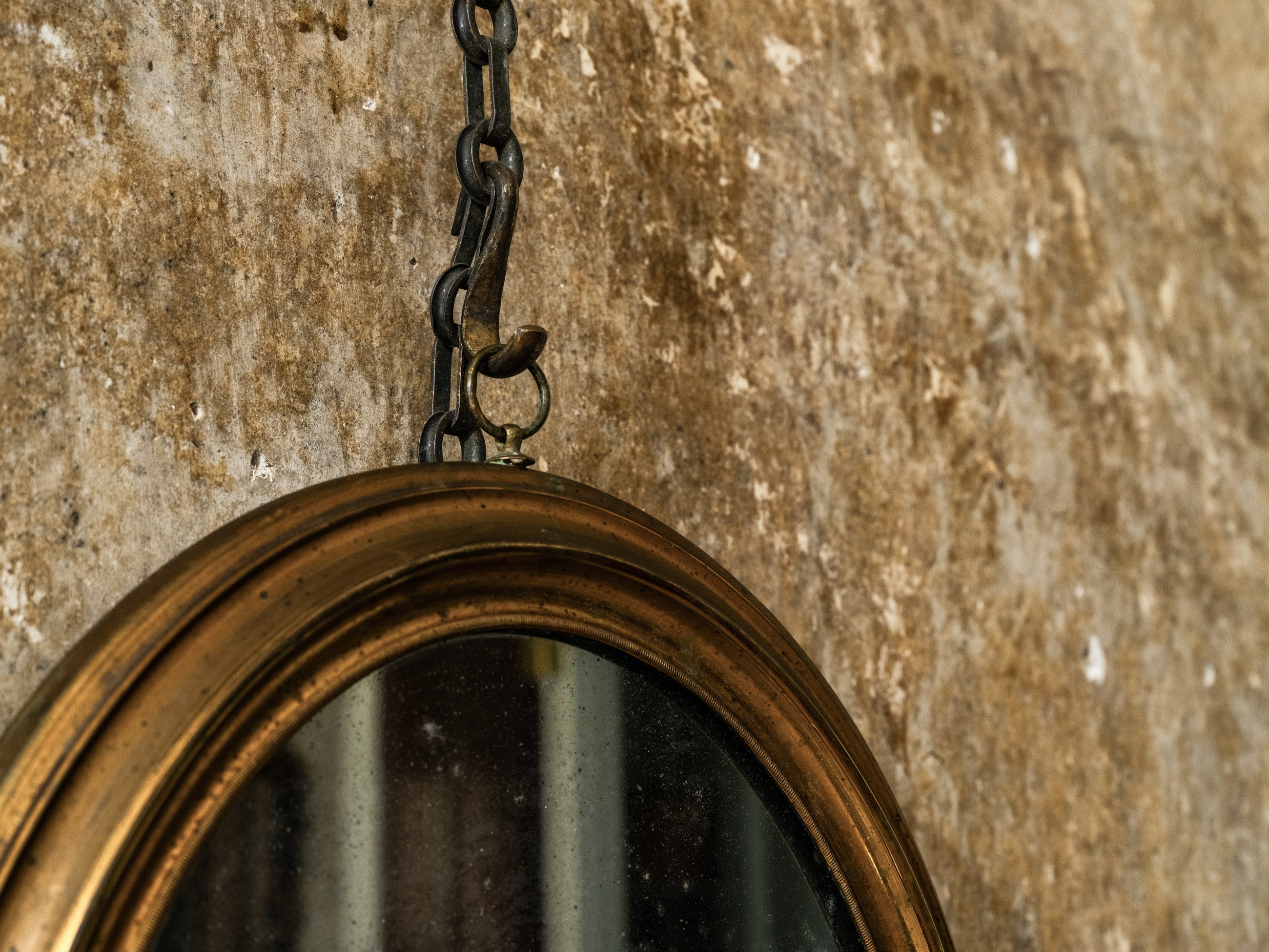 19th Century Brass Mirror