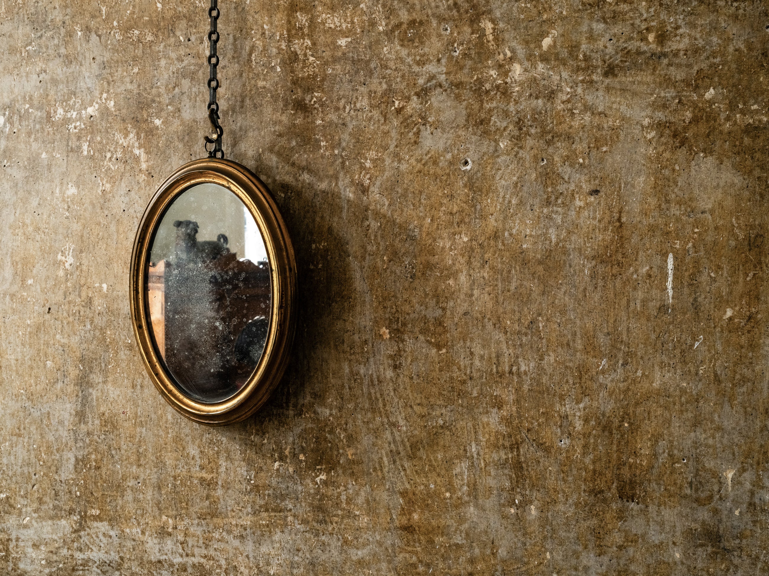 19th Century Brass Mirror