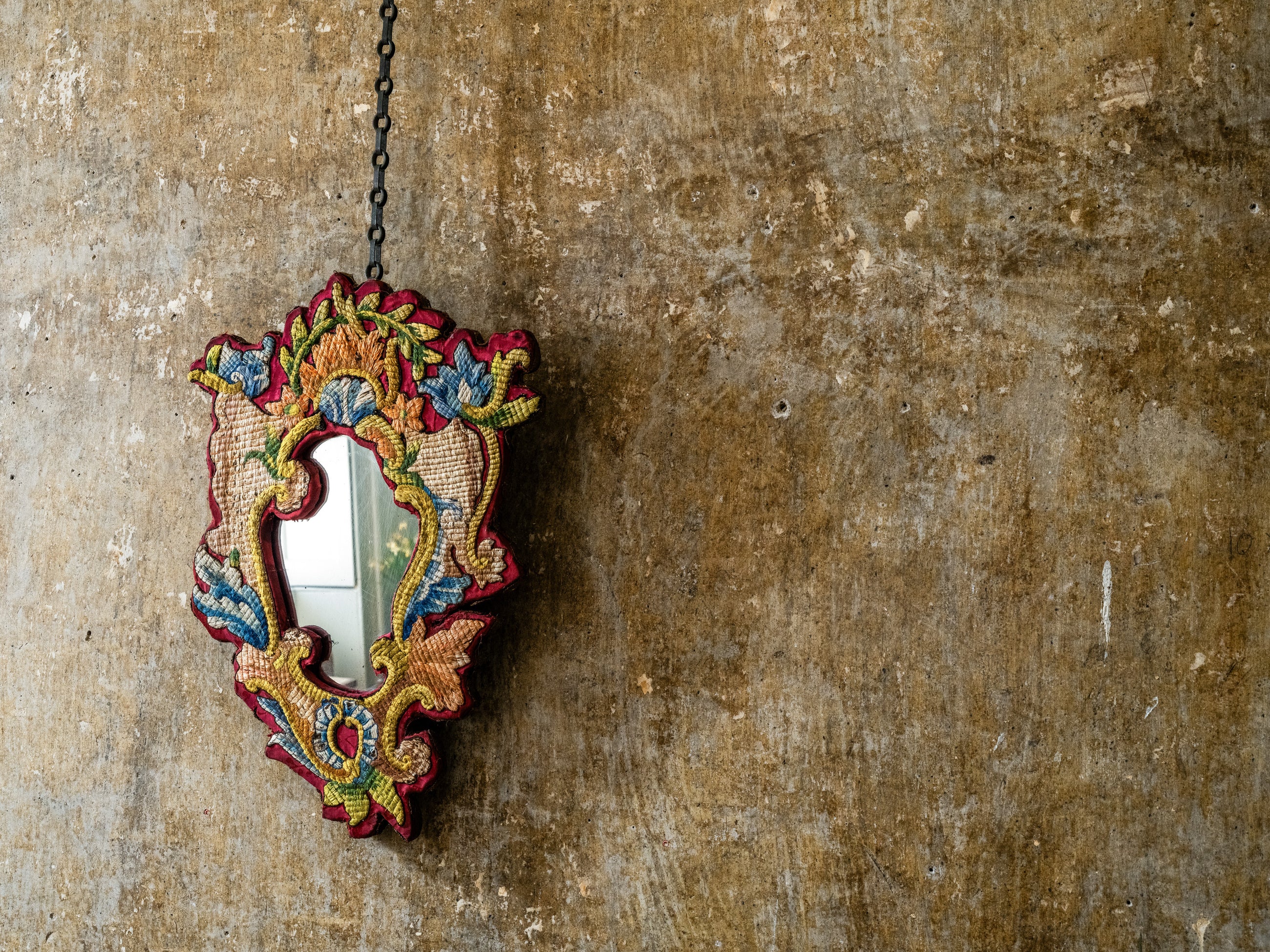 Silk Floss Stitch Mirror