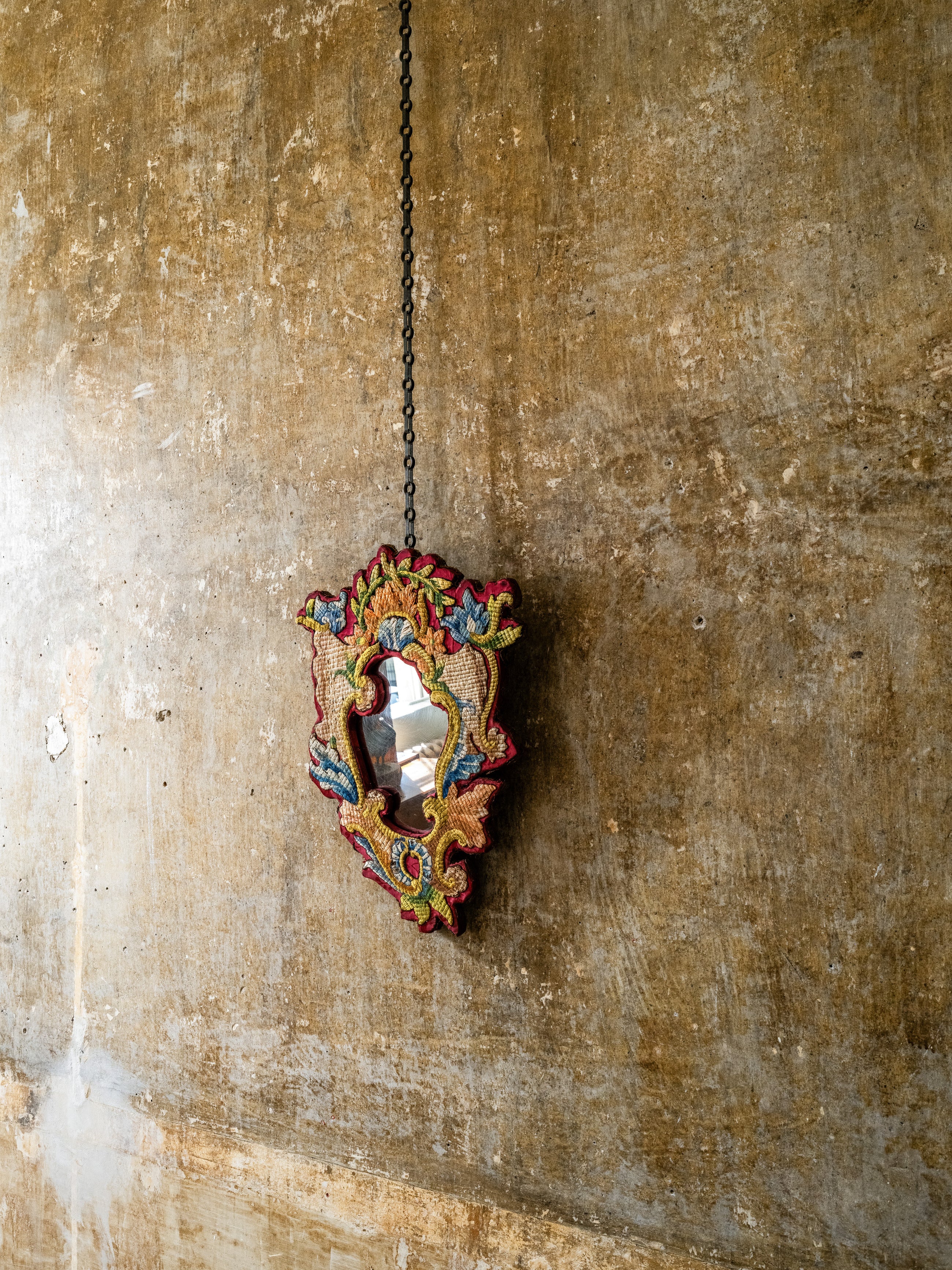 Silk Floss Stitch Mirror