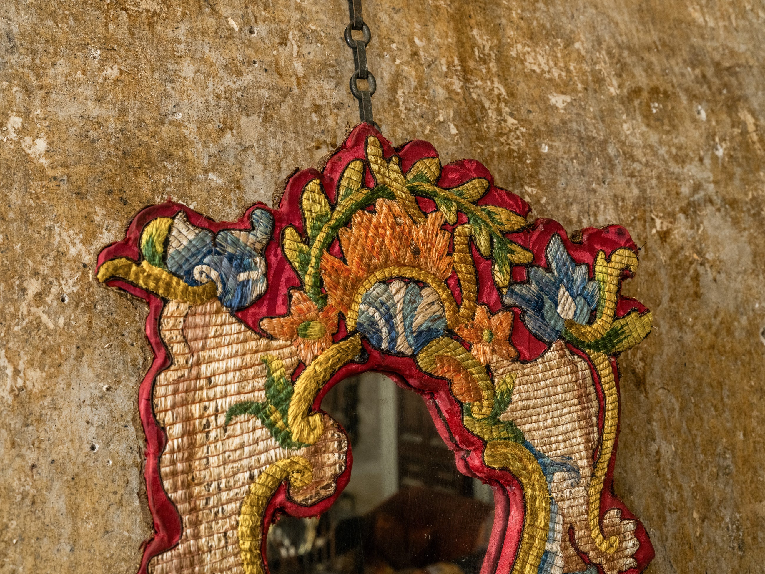 Silk Floss Stitch Mirror