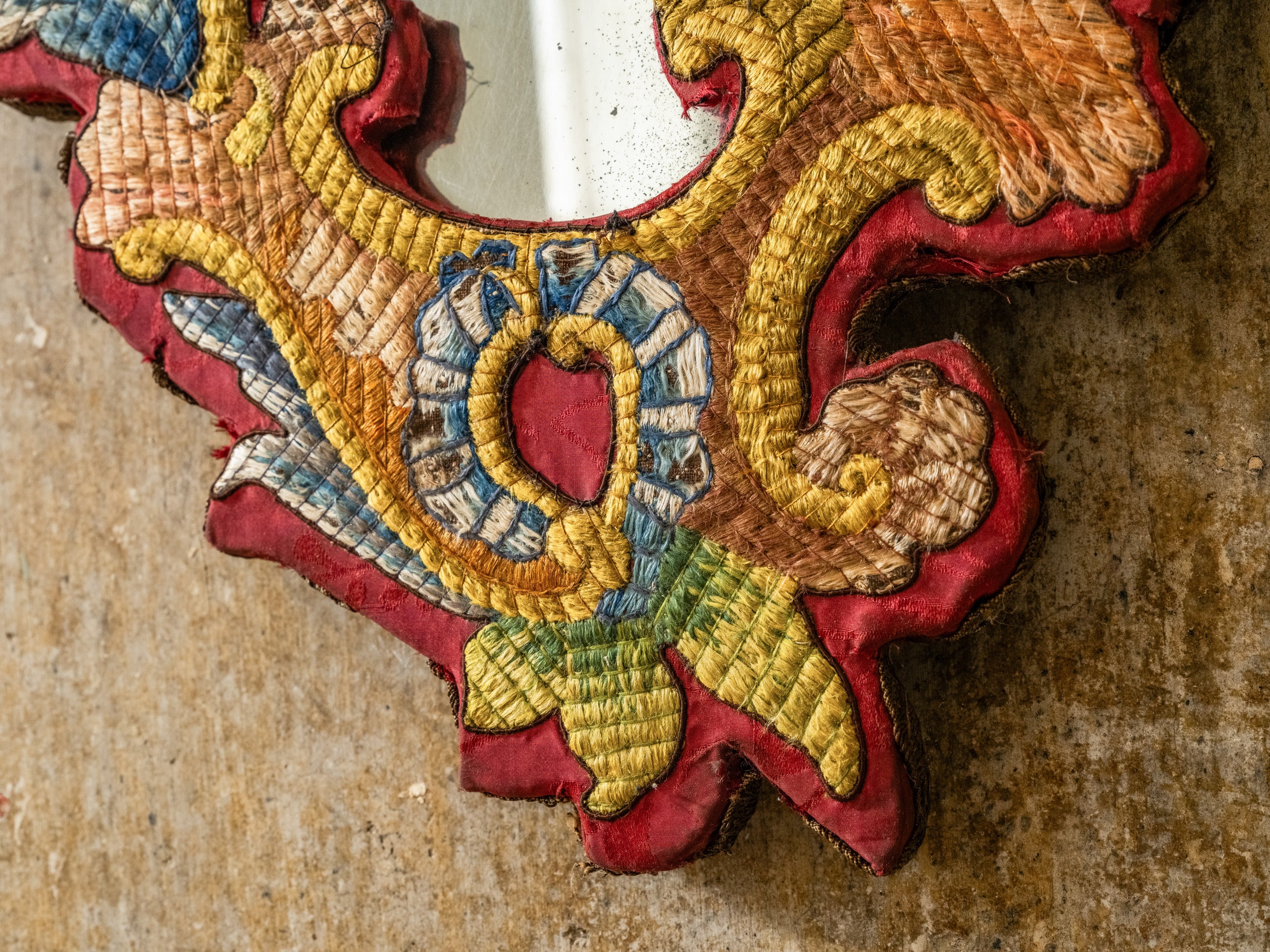 Silk Floss Stitch Mirror