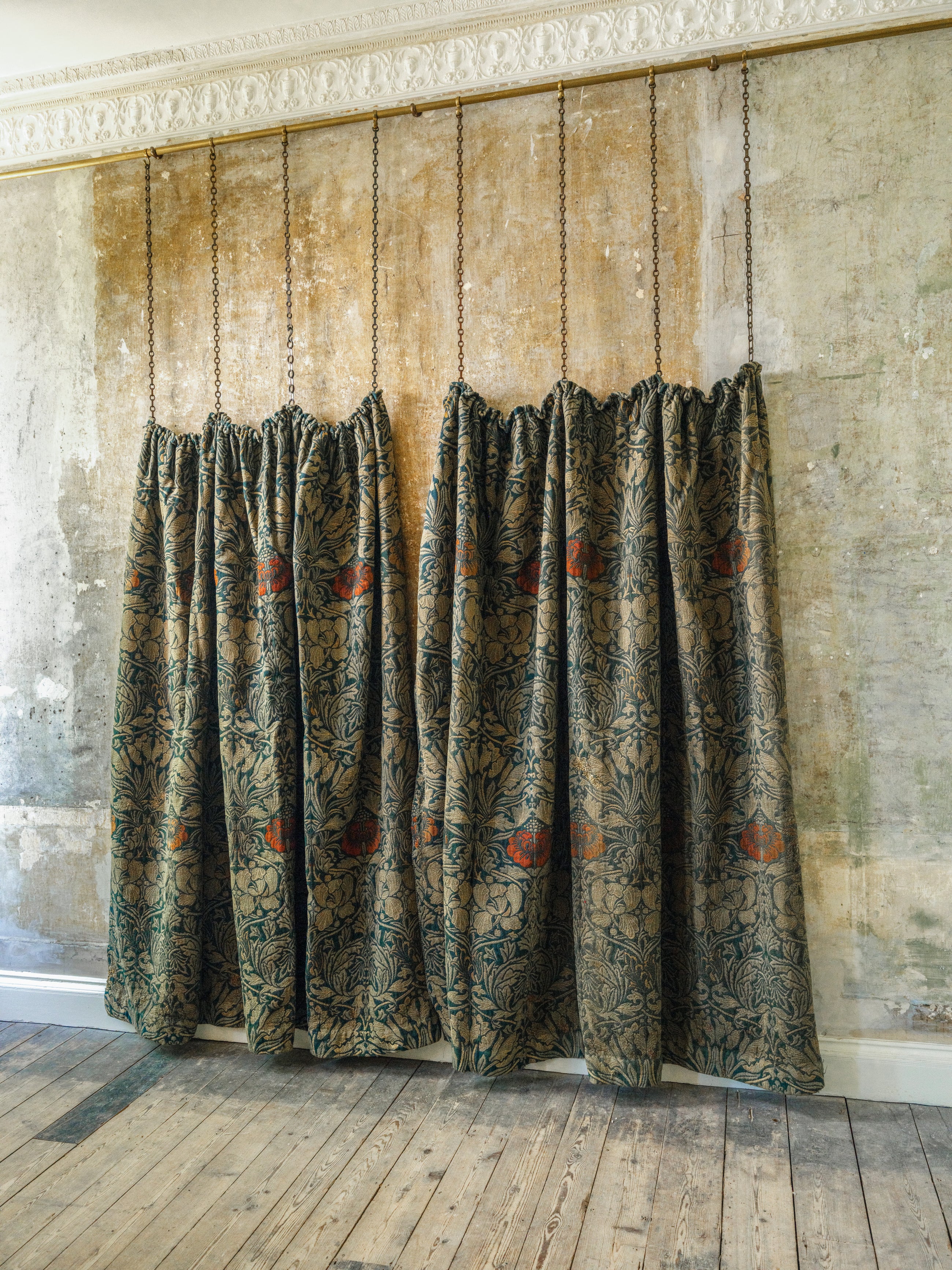 A Pair of 19th Century William Morris Curtains