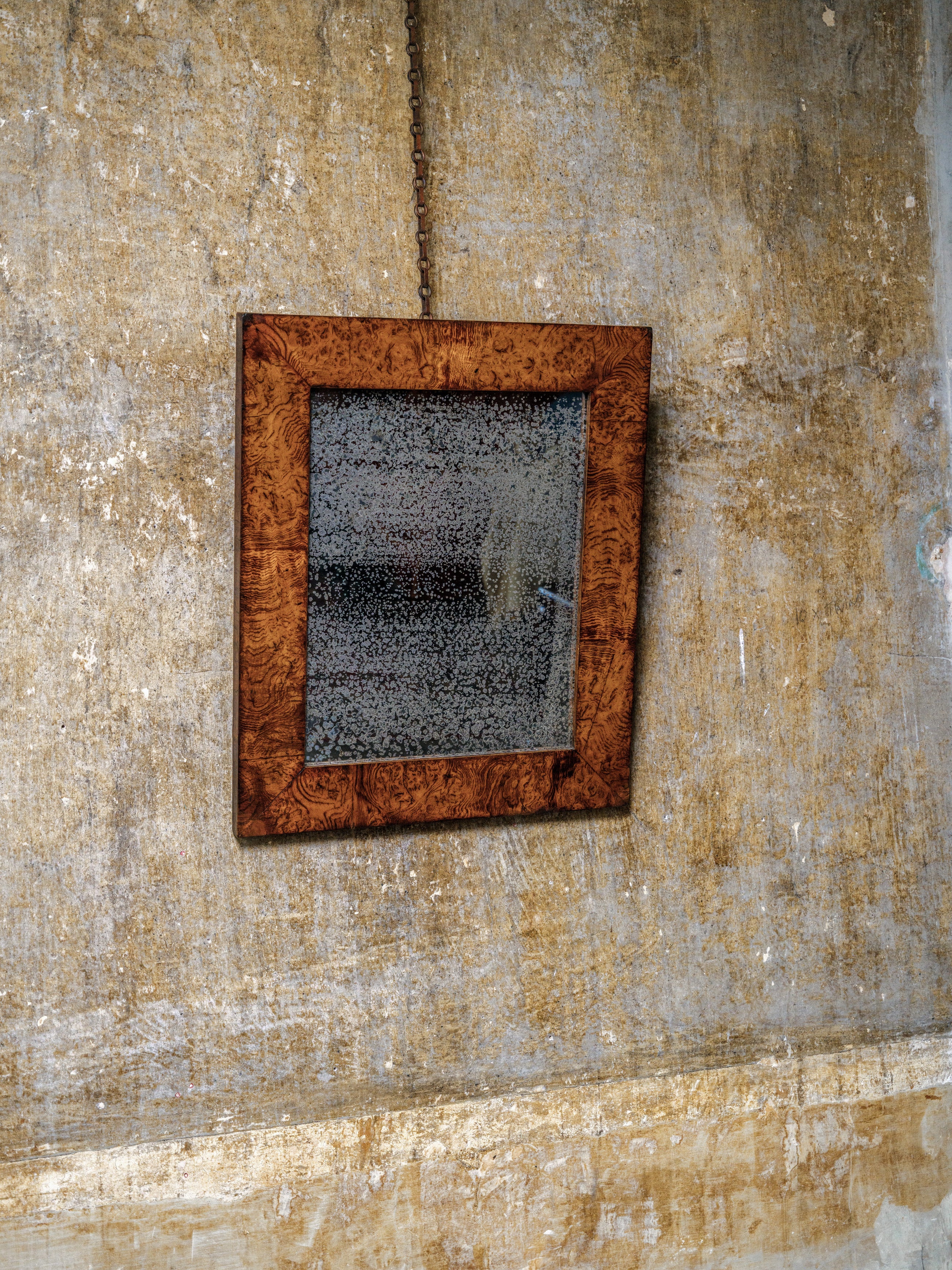 A George IV Burr Oak Mirror