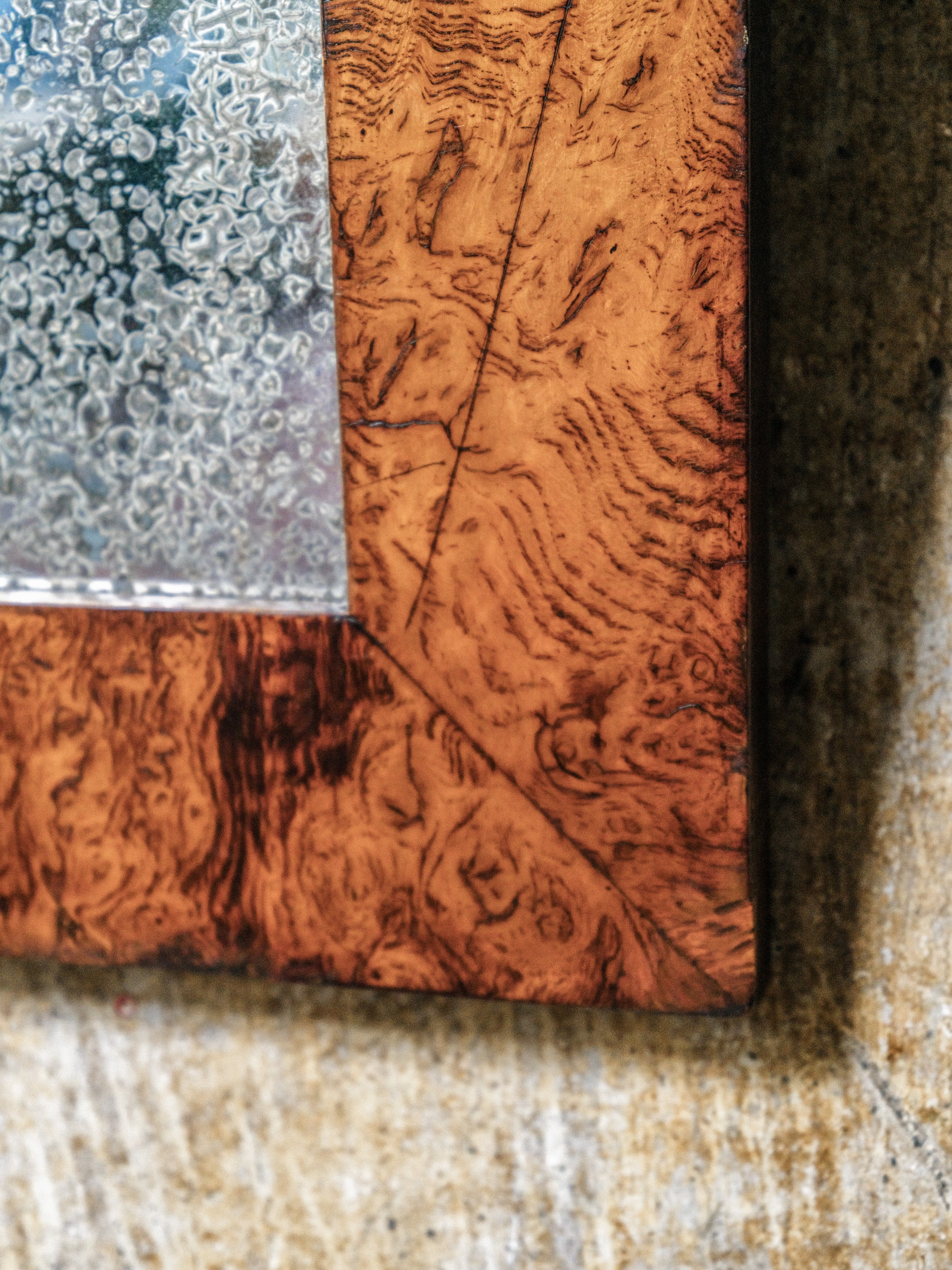 A George IV Burr Oak Mirror