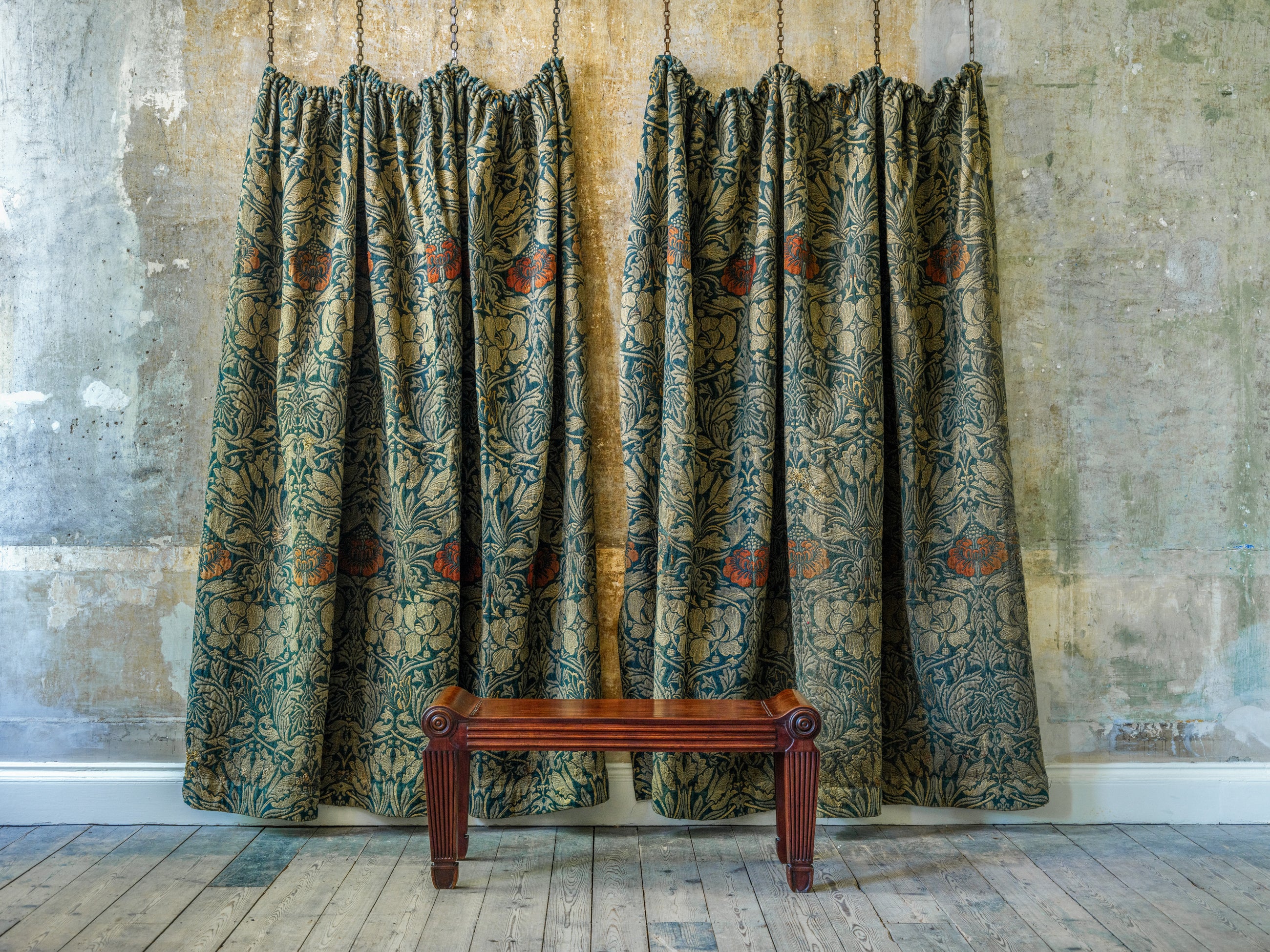 A Pair of 19th Century William Morris Curtains