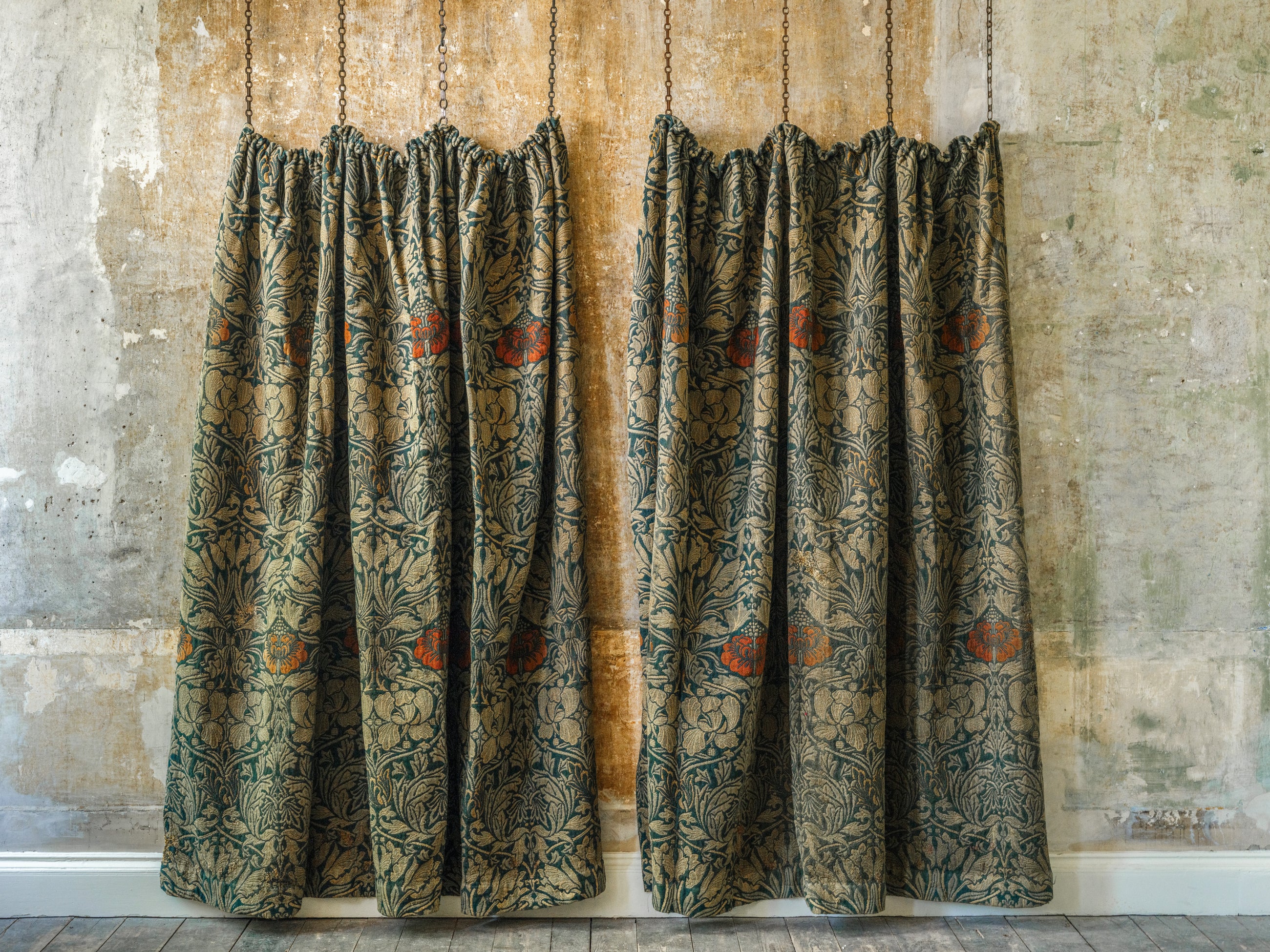 A Pair of 19th Century William Morris Curtains